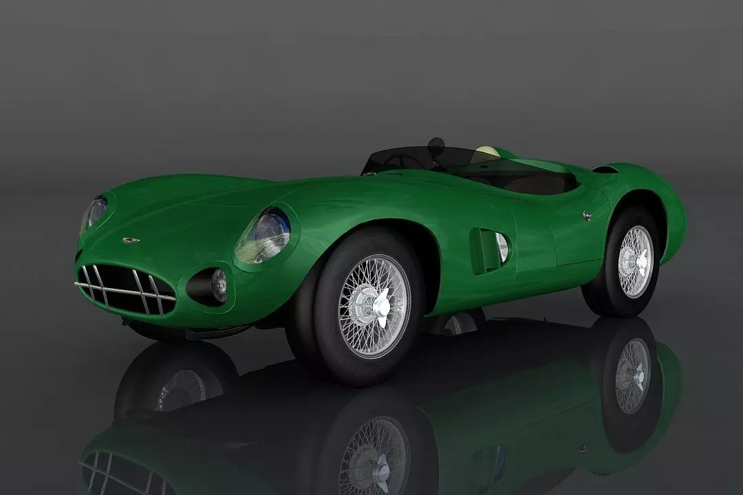 Aston Martin DBR1 Low-poly 3D model_0
