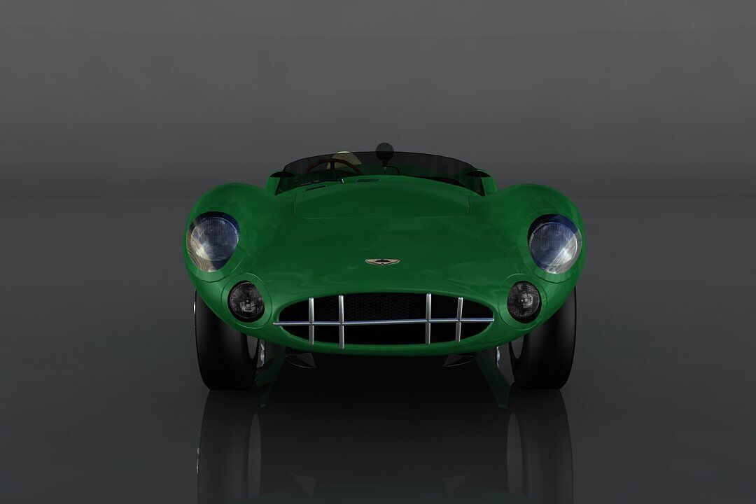 Aston Martin DBR1 Low-poly 3D model_1