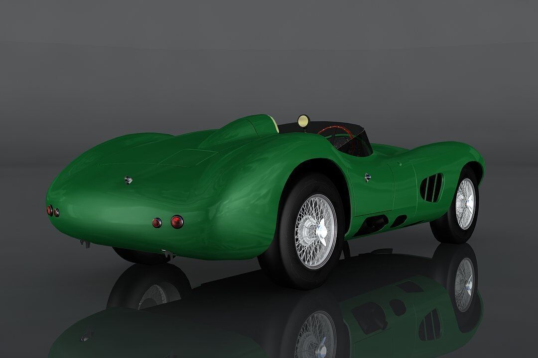 Aston Martin DBR1 Low-poly 3D model_4
