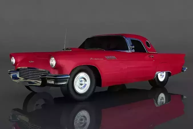 Thunderbird 1956 Low-poly 3D model