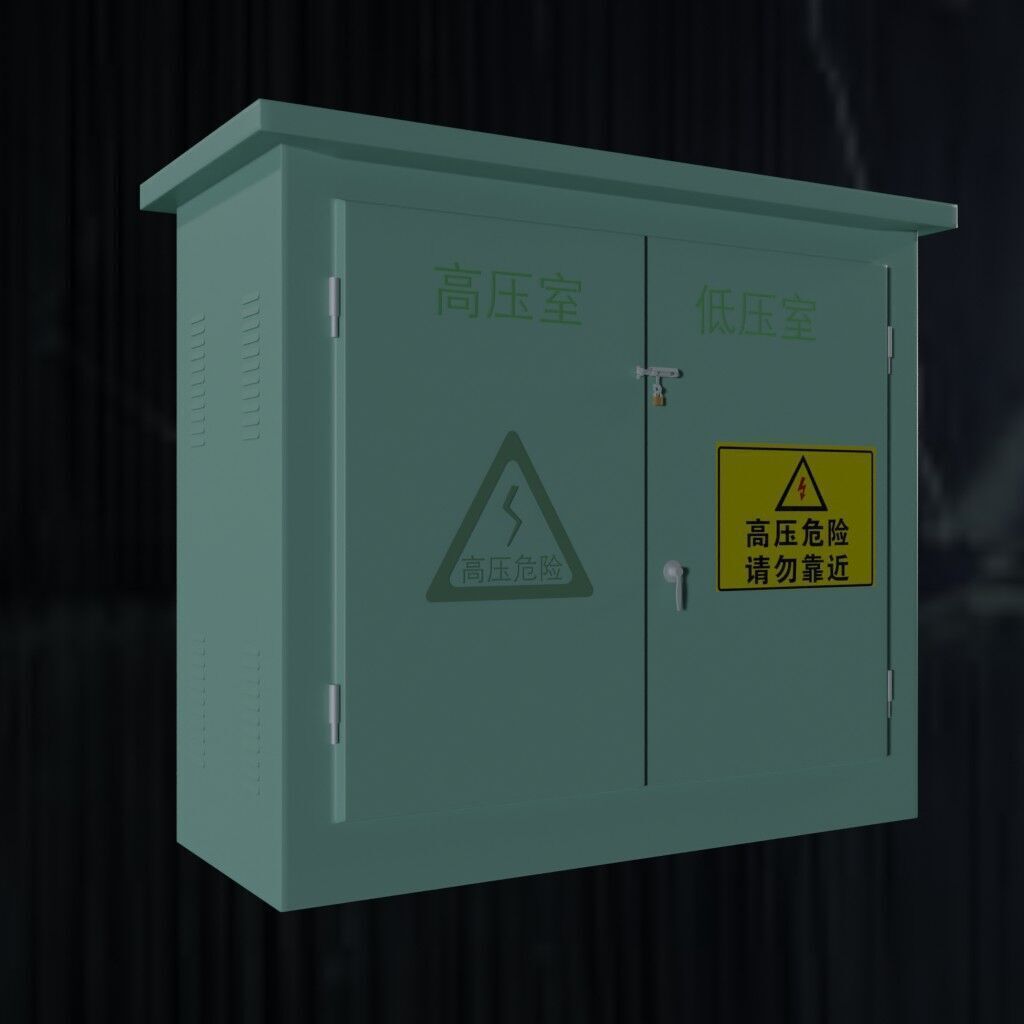 Electrical Cabinet Low-poly 3D model_3