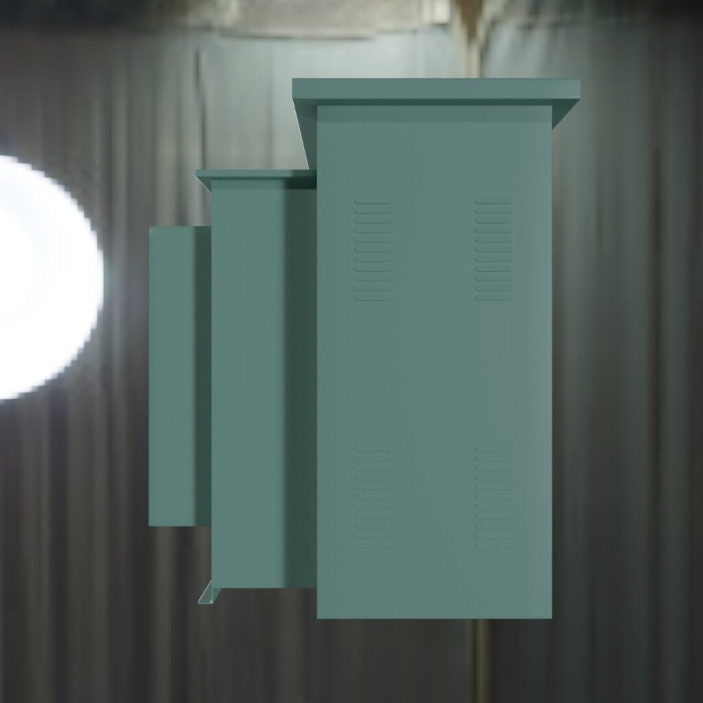 Electrical Cabinet Low-poly 3D model_2