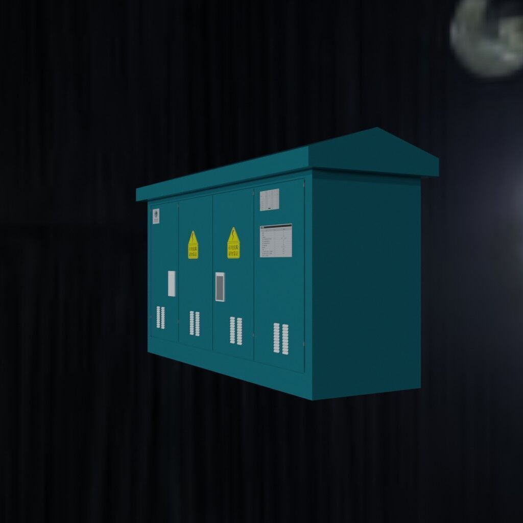 Electrical Cabinet Low-poly 3D model_1