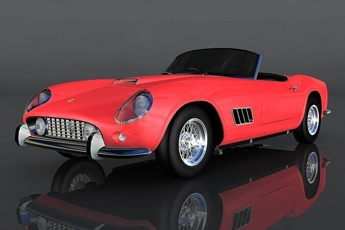 Ferrari 250 California Low-poly 3D model