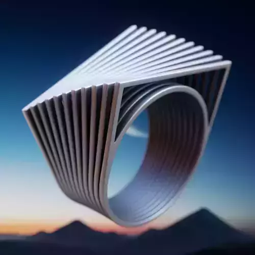 Parametric Apex Ring - Futuristic Layered 3D Print Design 18