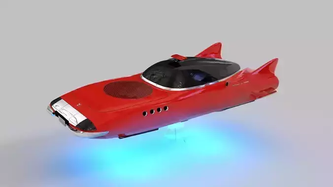 Hover Car Low Poly 3D model