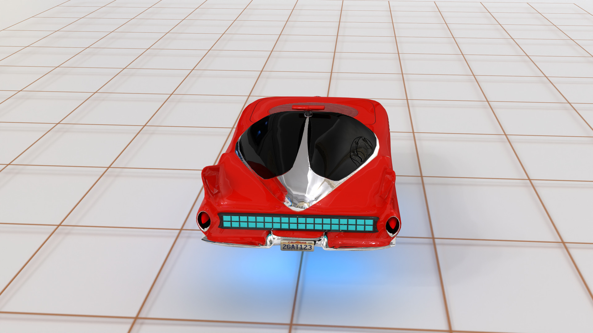 Hover Car Low Poly 3D model_3