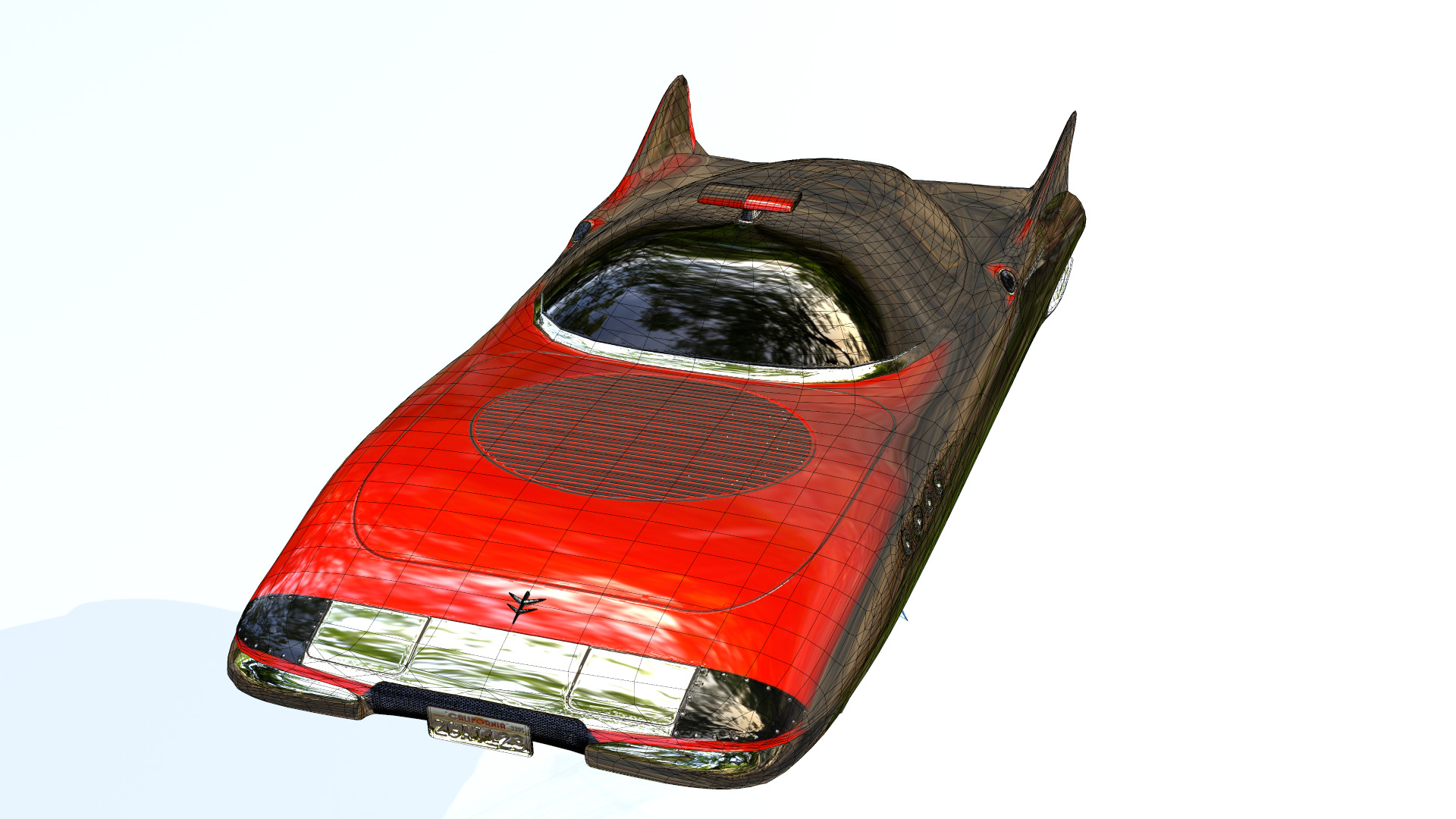 Hover Car Low Poly 3D model_7