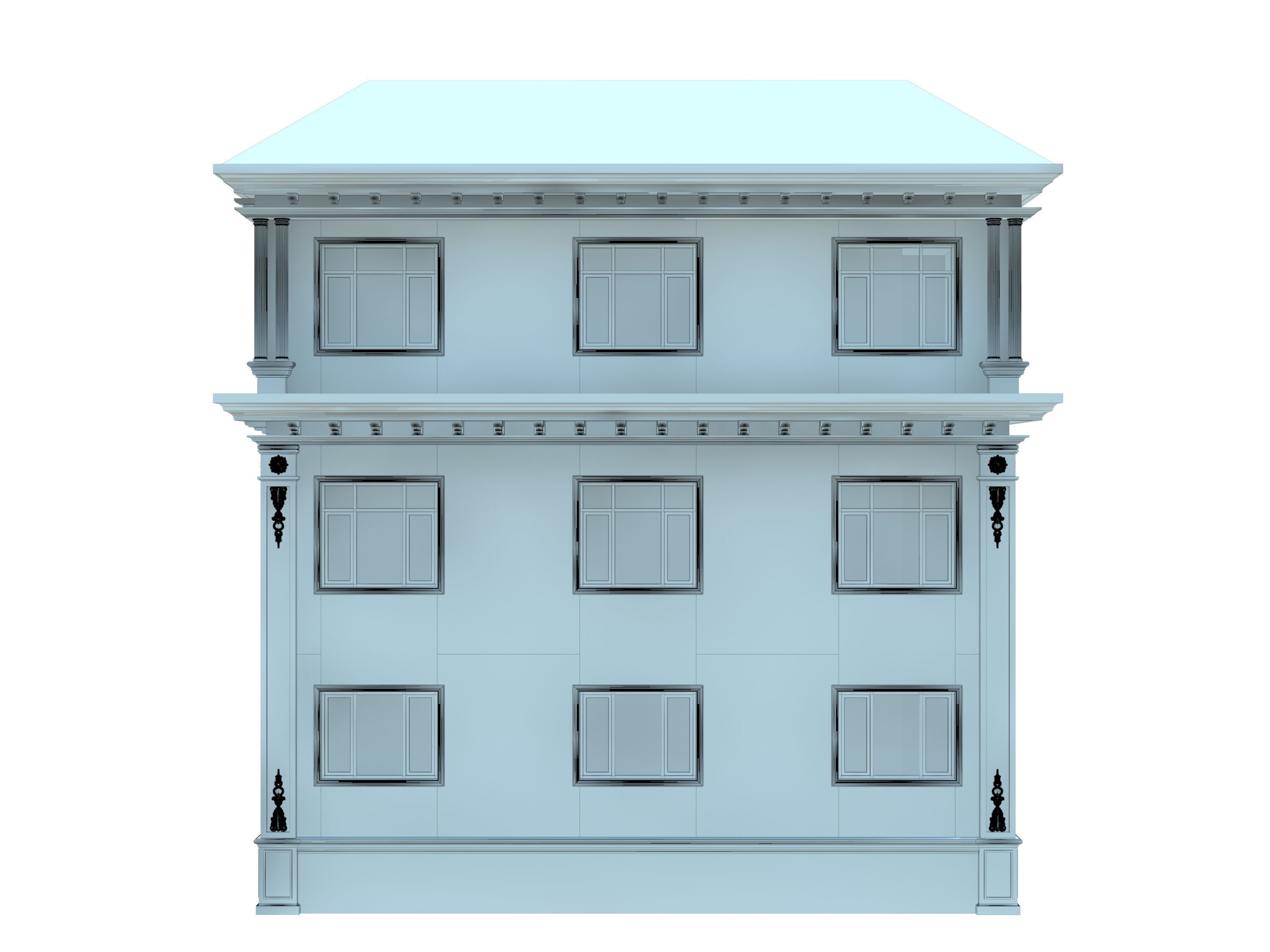 architecture luxury villa 3D model_11