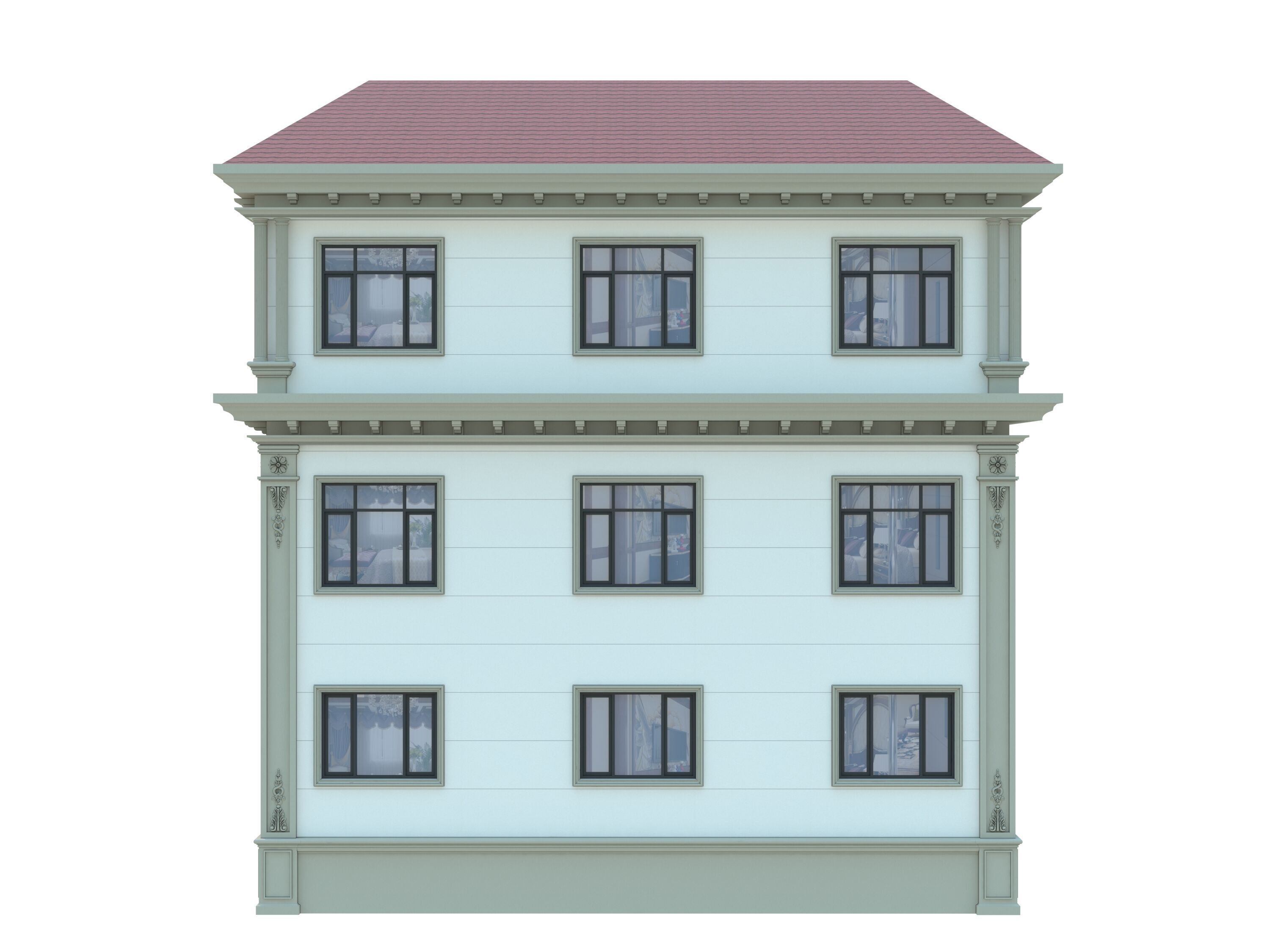 architecture luxury villa 3D model_5