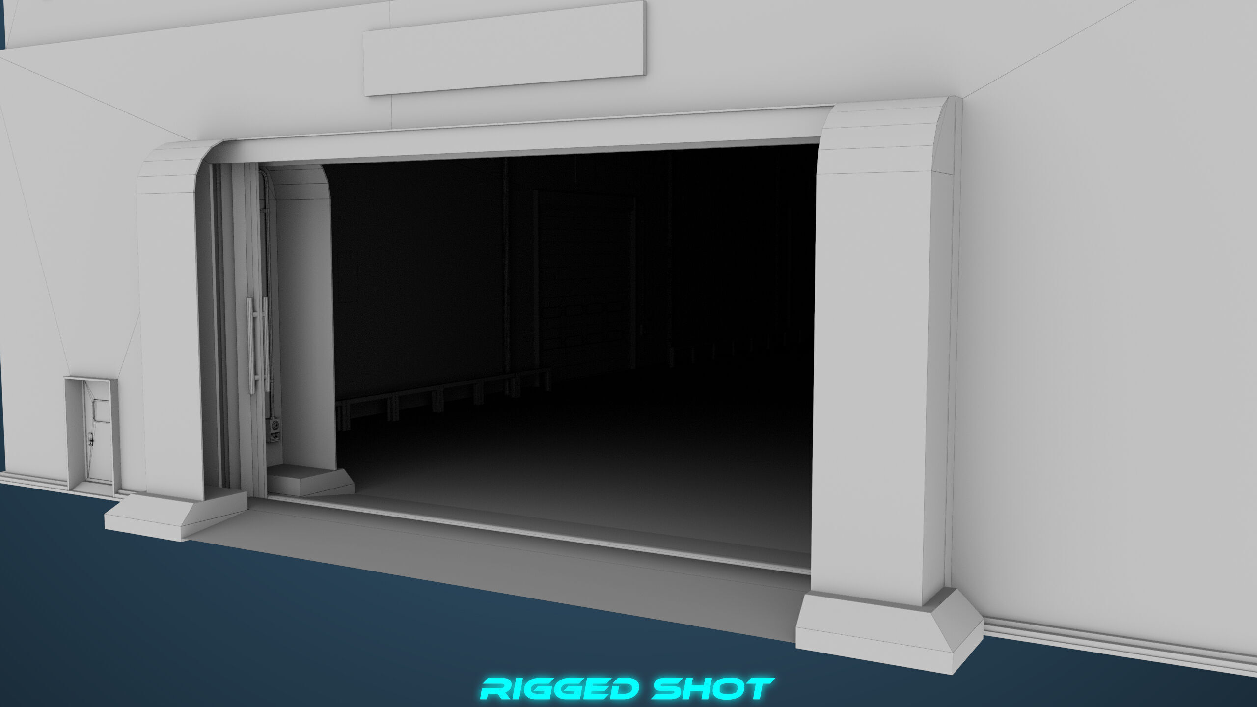 Logistic Cargo Warehouse Interior and Exterior All PBR Textures Low-poly 3D model_47