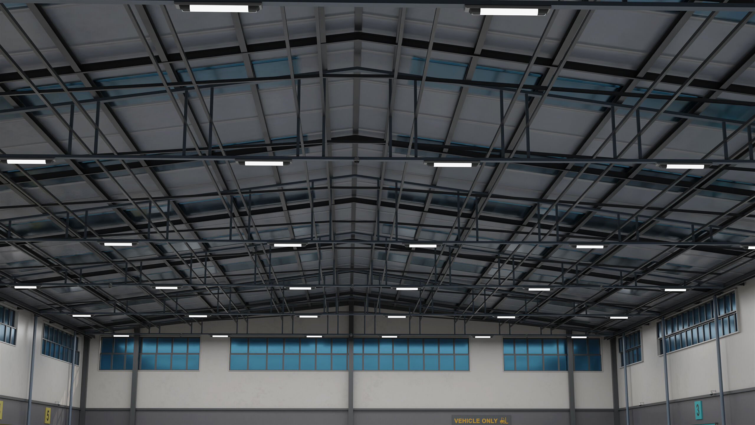 Logistic Cargo Warehouse Interior and Exterior All PBR Textures Low-poly 3D model_30