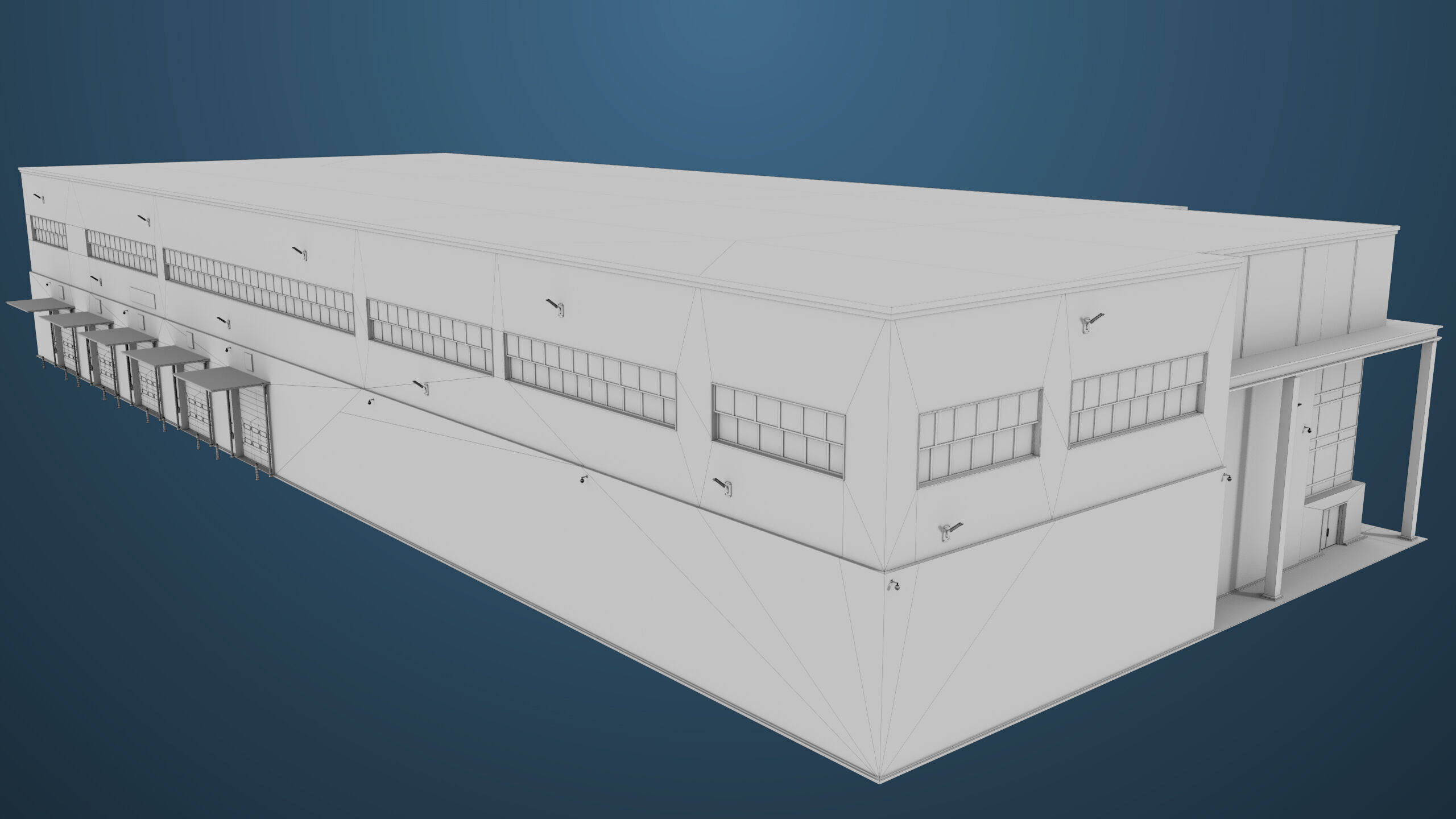 Logistic Cargo Warehouse Interior and Exterior All PBR Textures Low-poly 3D model_35