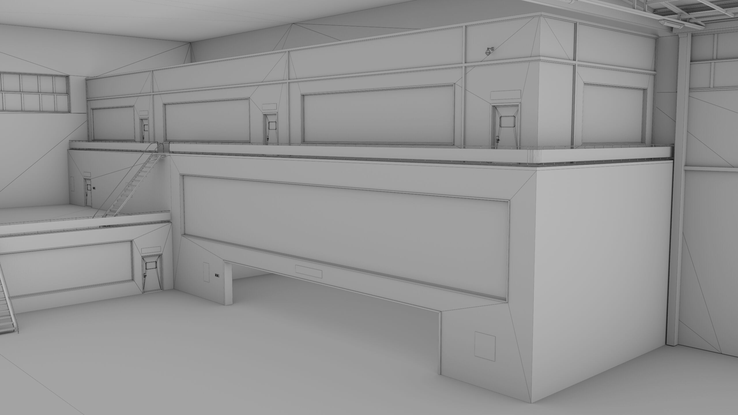 Logistic Cargo Warehouse Interior and Exterior All PBR Textures Low-poly 3D model_55