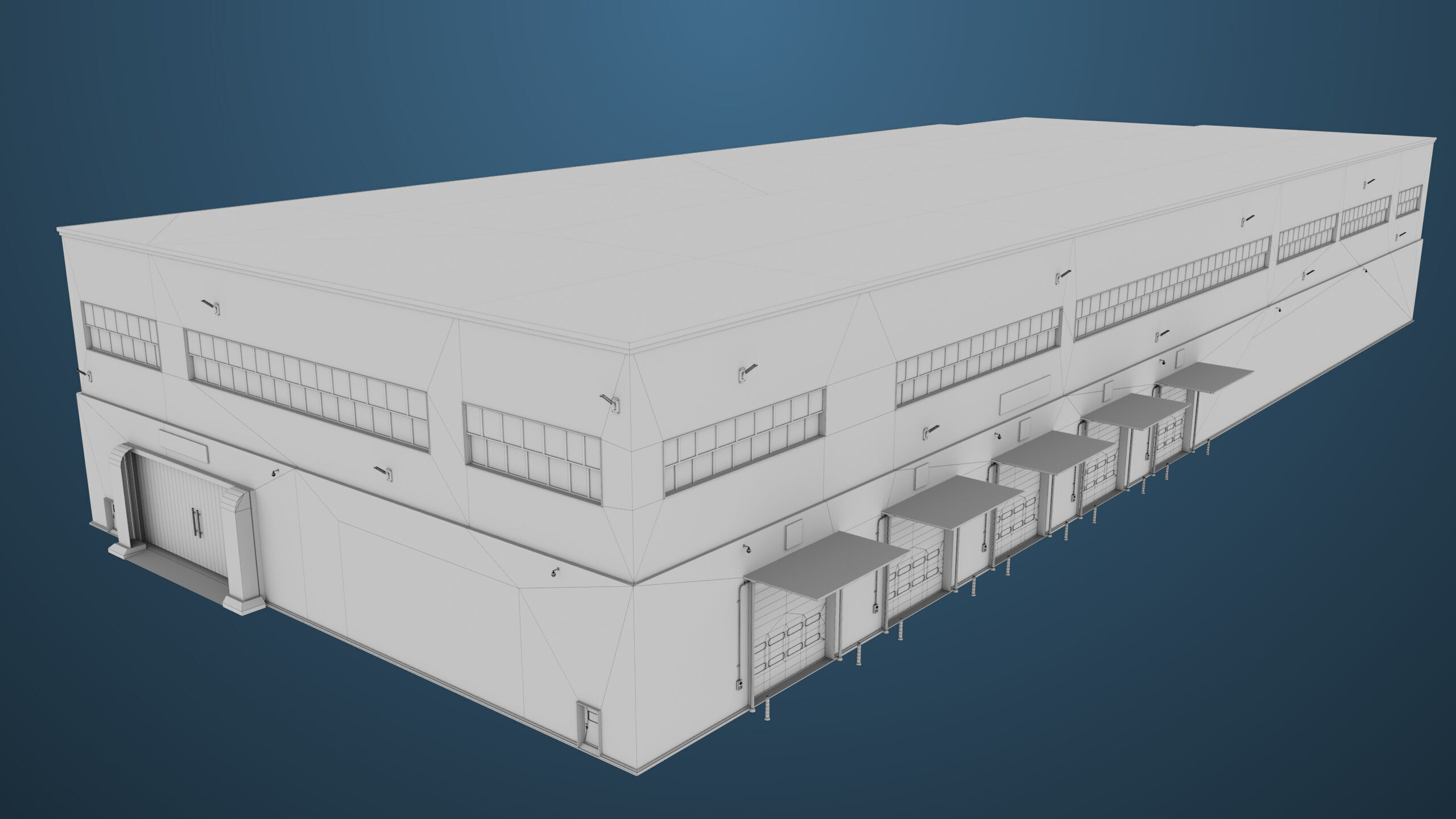 Logistic Cargo Warehouse Interior and Exterior All PBR Textures Low-poly 3D model_37