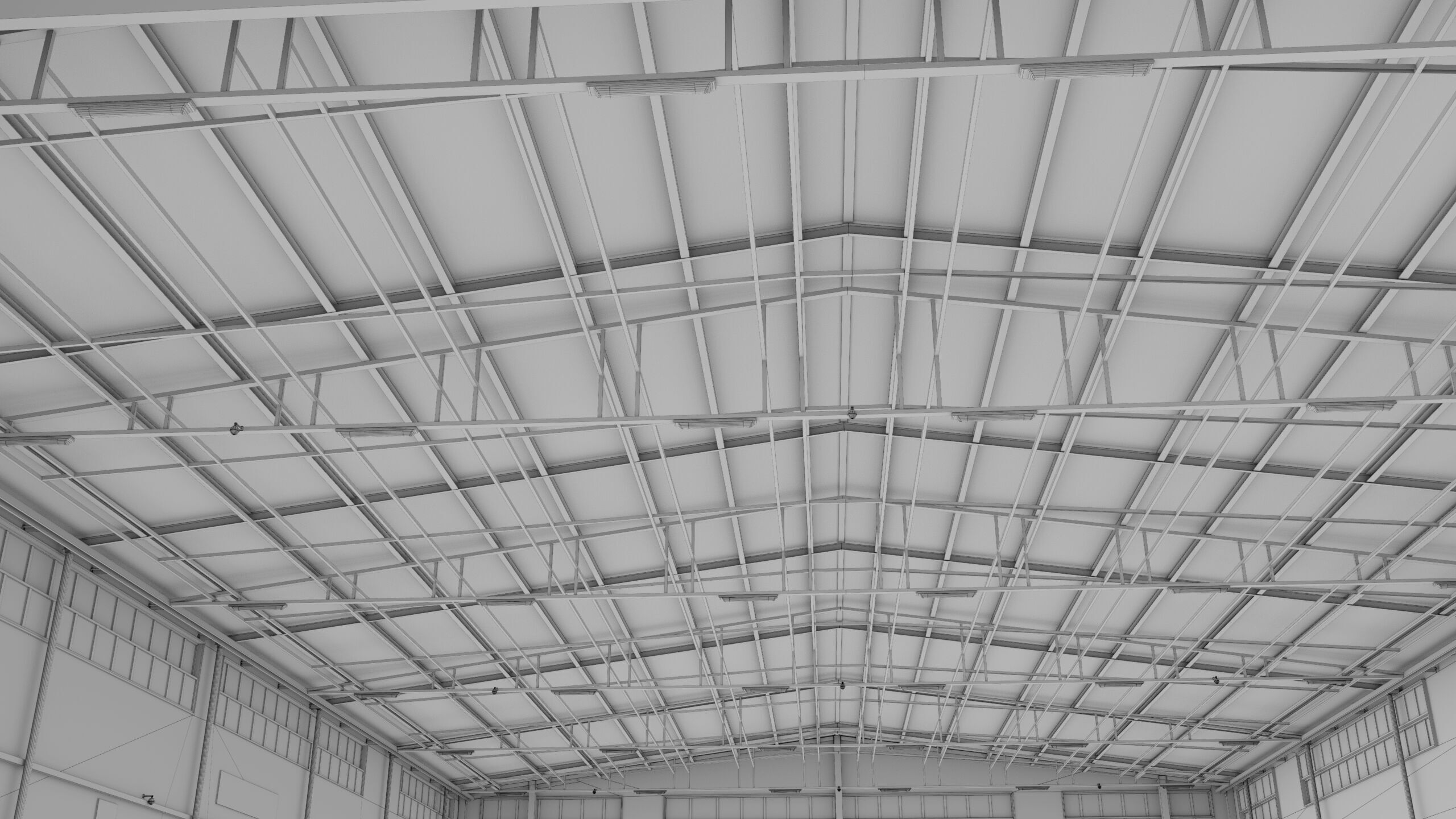 Logistic Cargo Warehouse Interior and Exterior All PBR Textures Low-poly 3D model_56