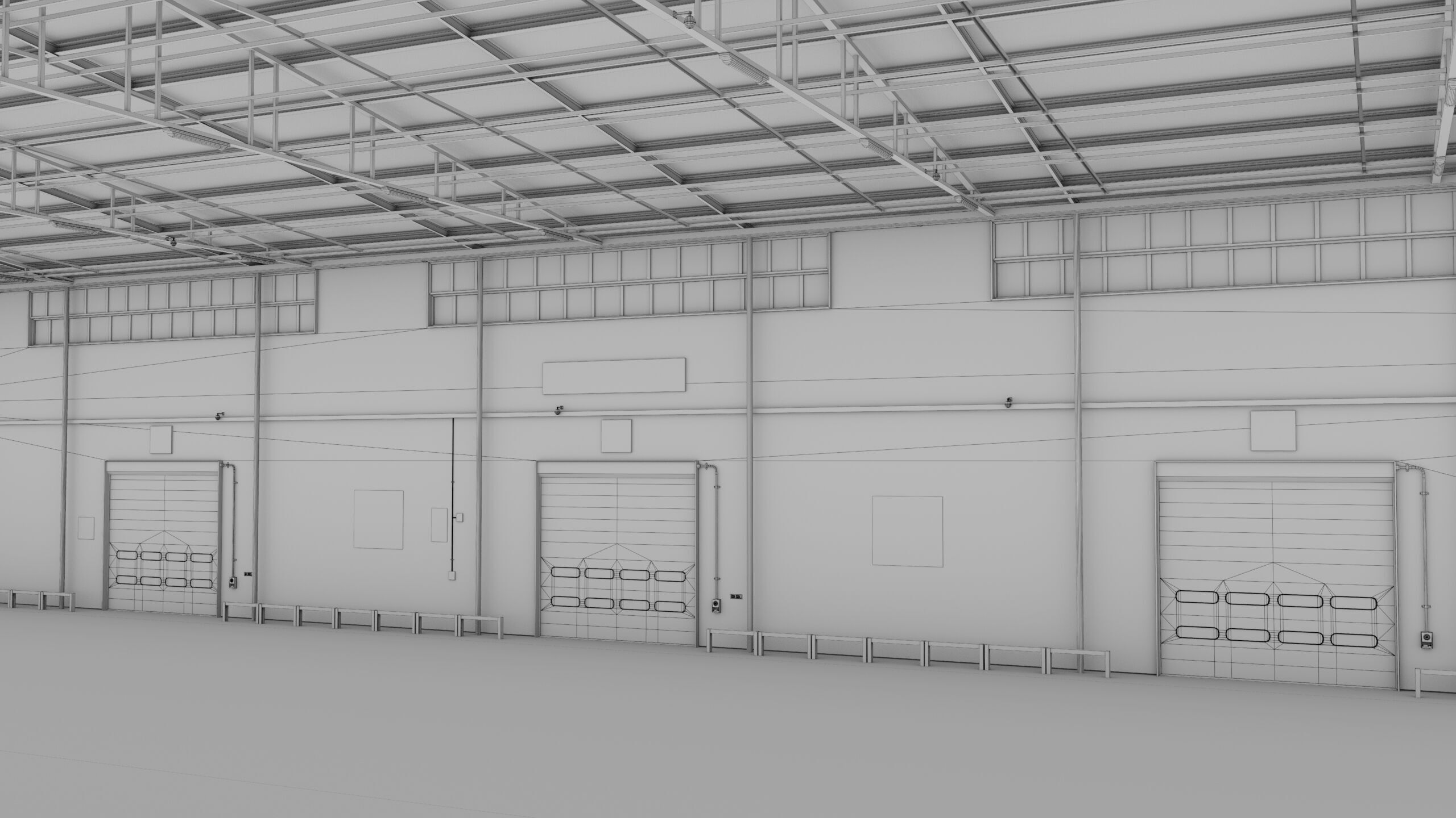 Logistic Cargo Warehouse Interior and Exterior All PBR Textures Low-poly 3D model_52