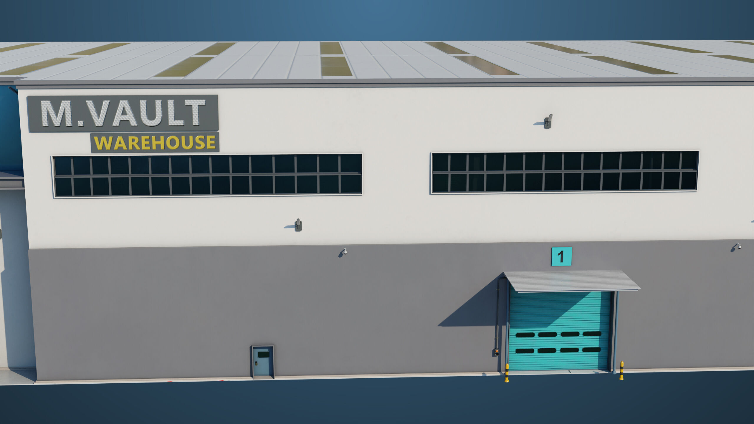 Logistic Cargo Warehouse Interior and Exterior All PBR Textures Low-poly 3D model_10