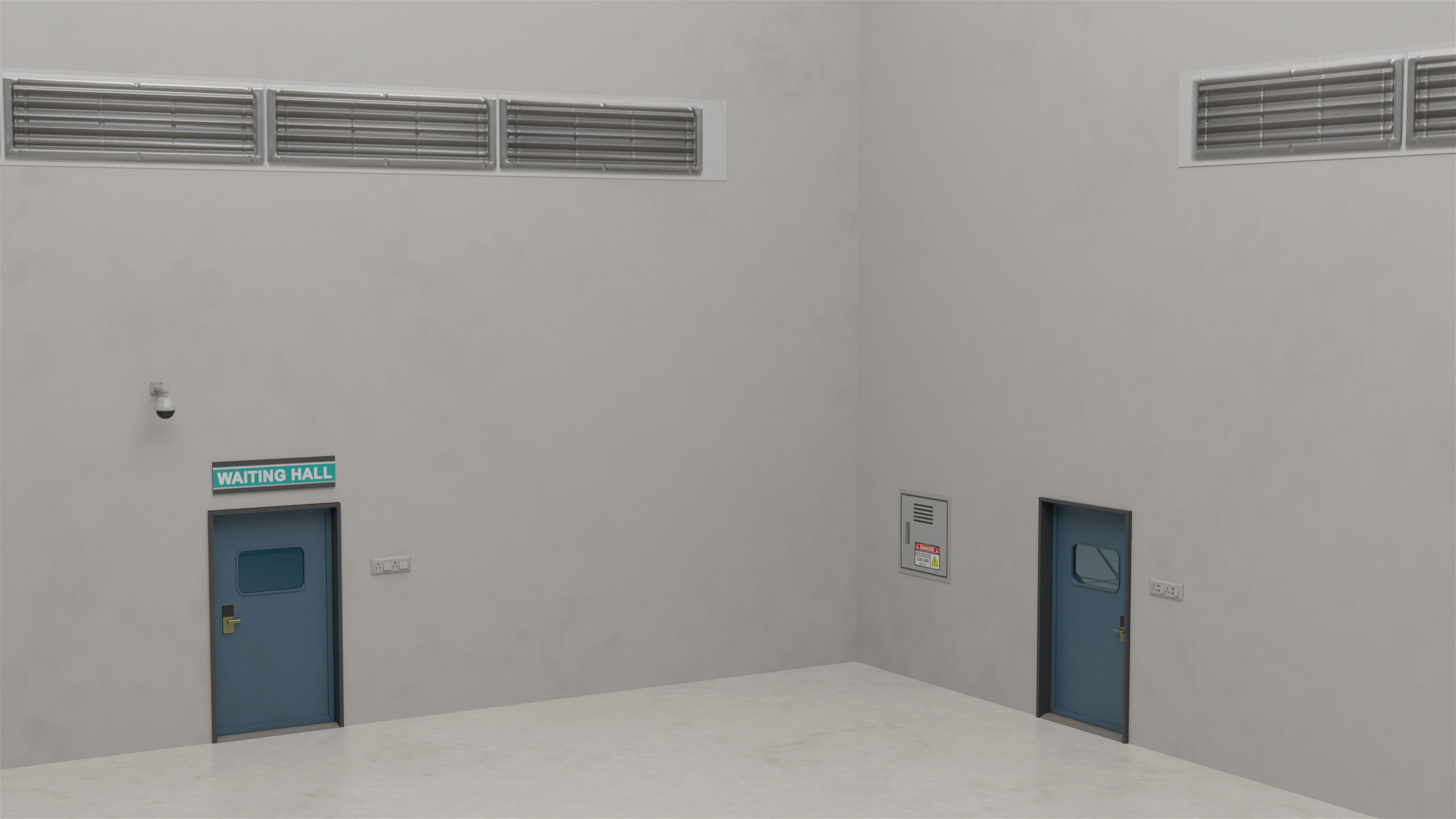 Logistic Cargo Warehouse Interior and Exterior All PBR Textures Low-poly 3D model_26