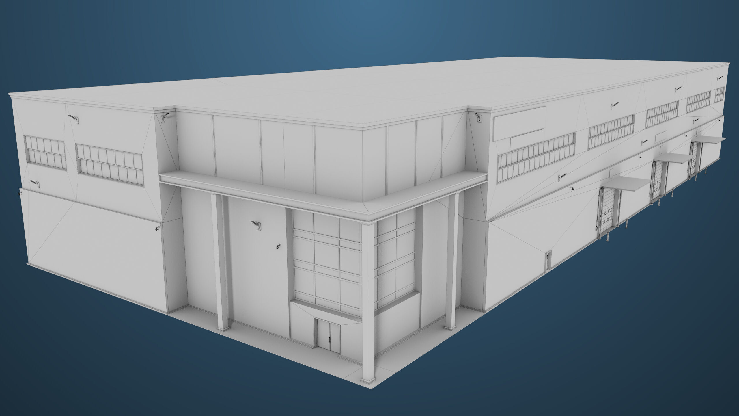Logistic Cargo Warehouse Interior and Exterior All PBR Textures Low-poly 3D model_34