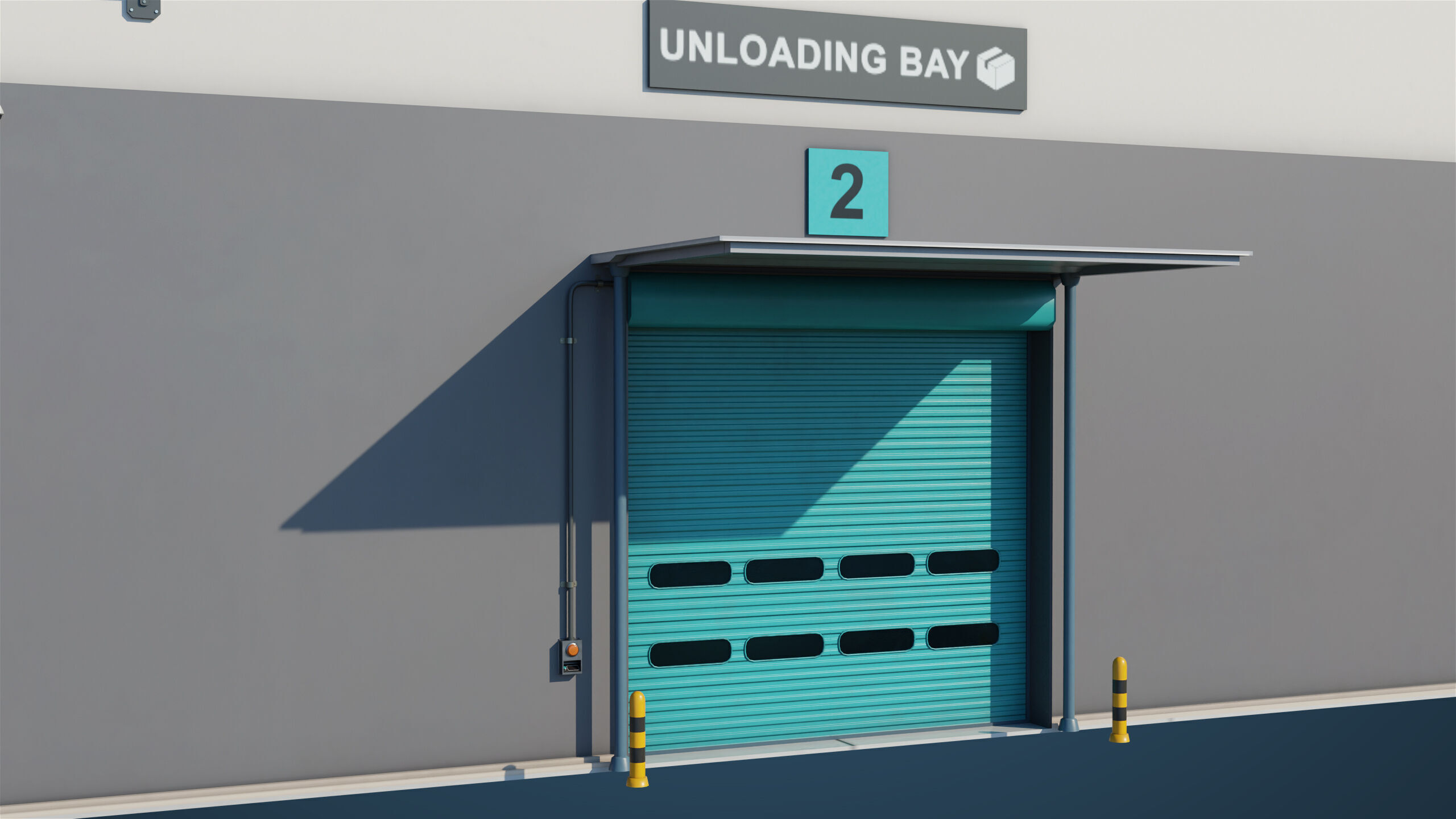 Logistic Cargo Warehouse Interior and Exterior All PBR Textures Low-poly 3D model_11