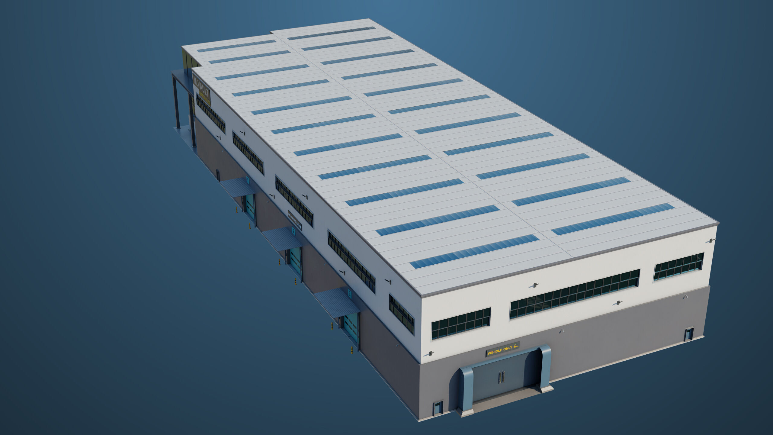 Logistic Cargo Warehouse Interior and Exterior All PBR Textures Low-poly 3D model_16
