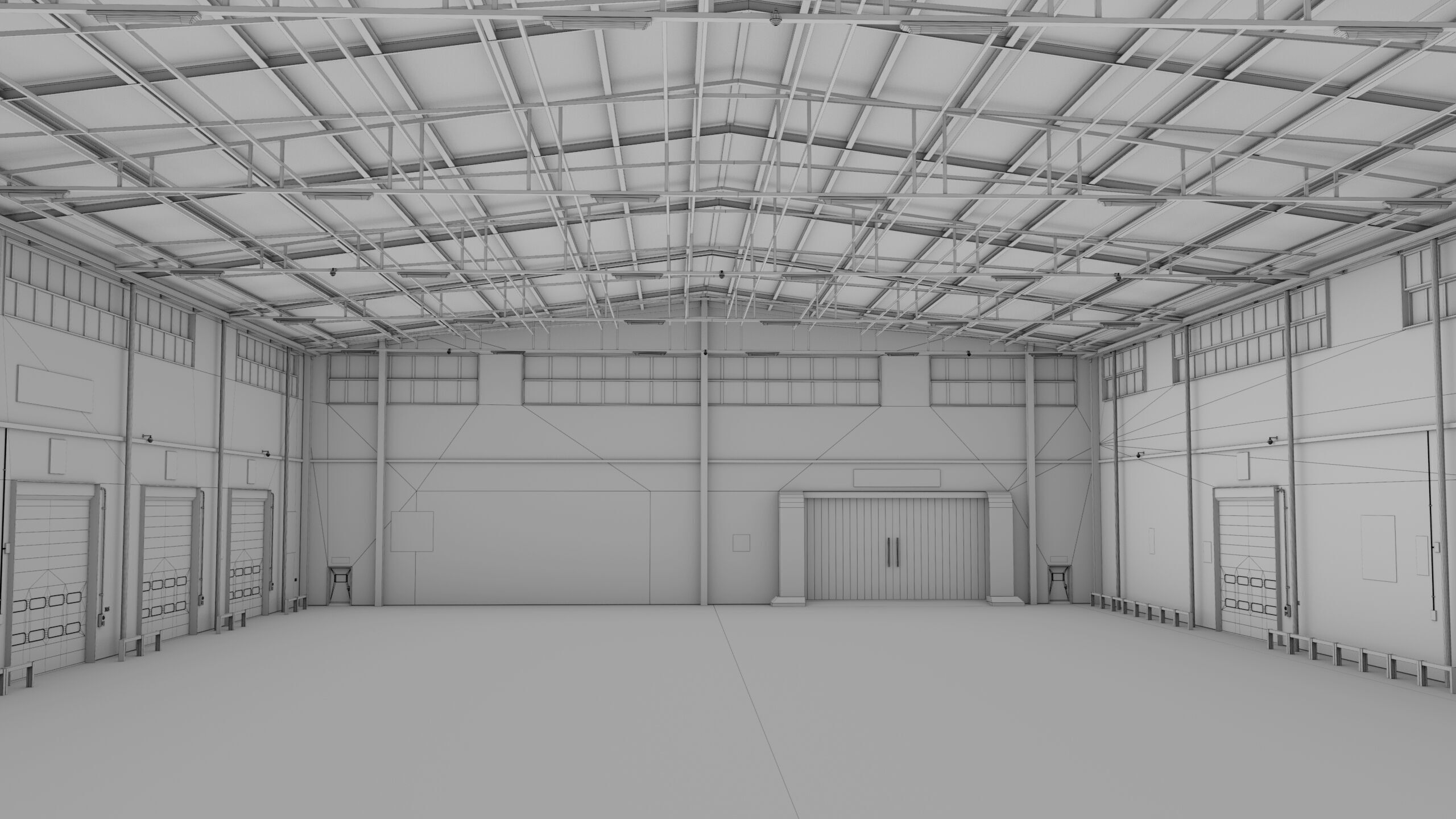 Logistic Cargo Warehouse Interior and Exterior All PBR Textures Low-poly 3D model_51