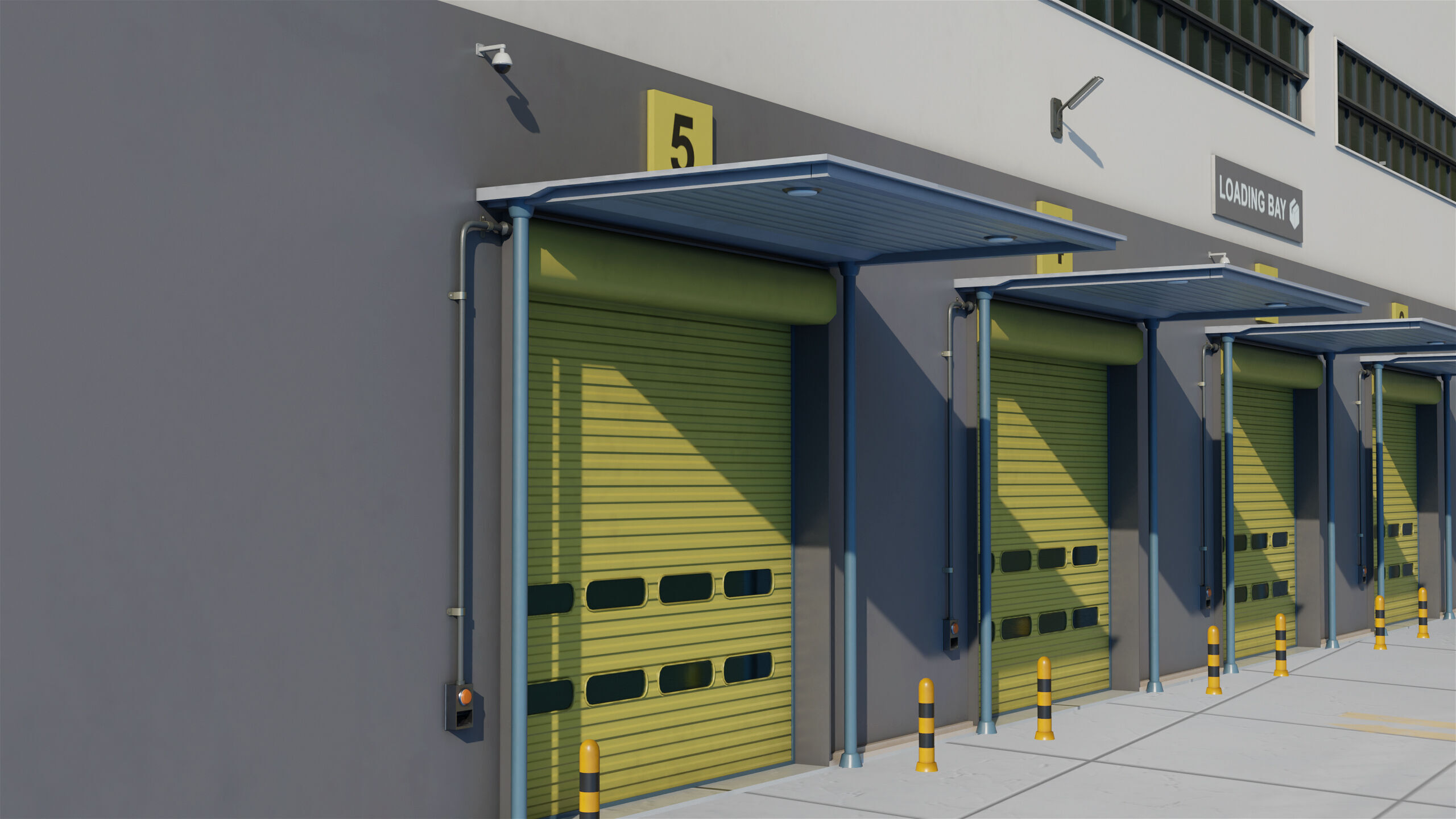 Logistic Cargo Warehouse Interior and Exterior All PBR Textures Low-poly 3D model_20