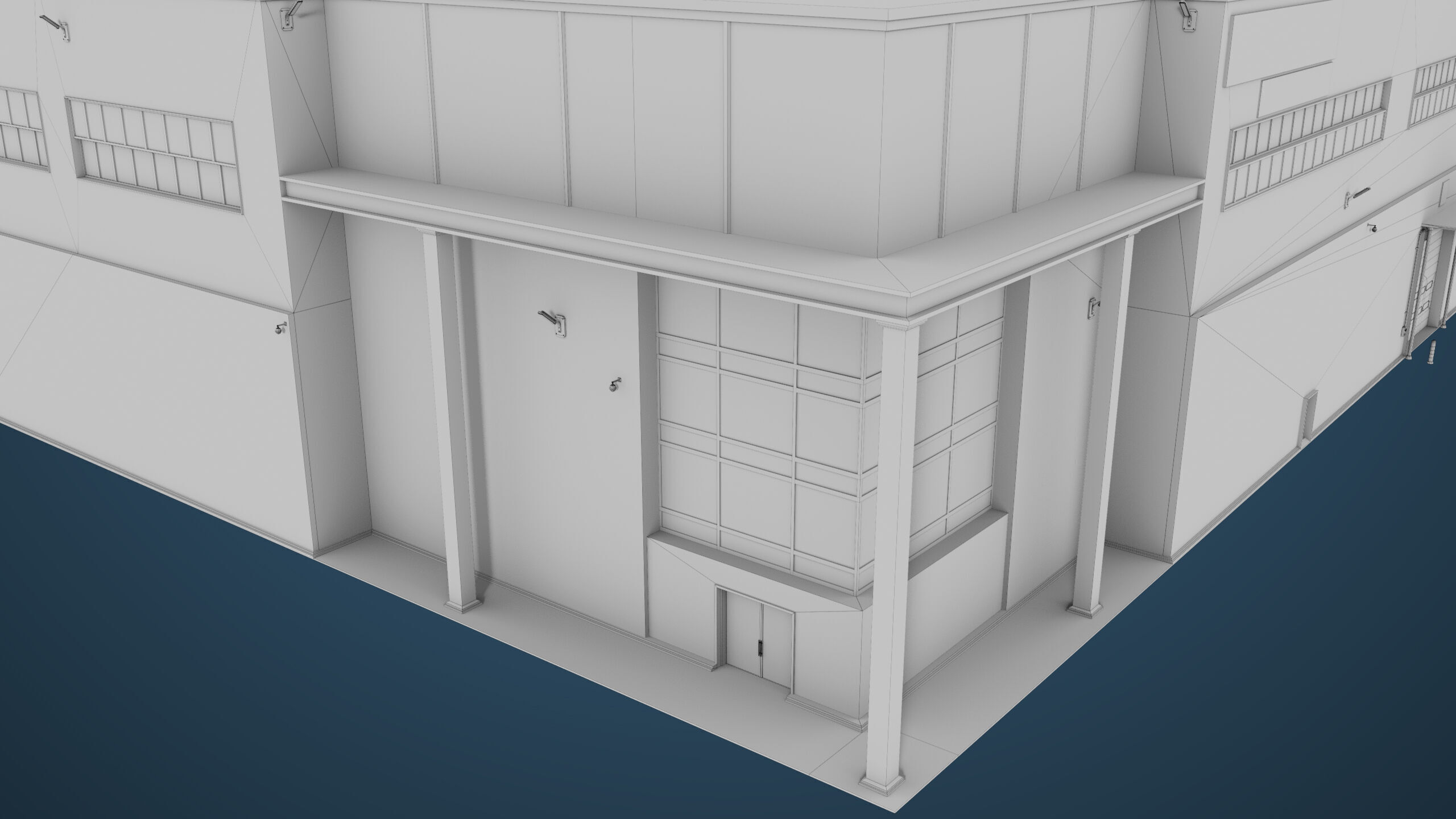 Logistic Cargo Warehouse Interior and Exterior All PBR Textures Low-poly 3D model_40