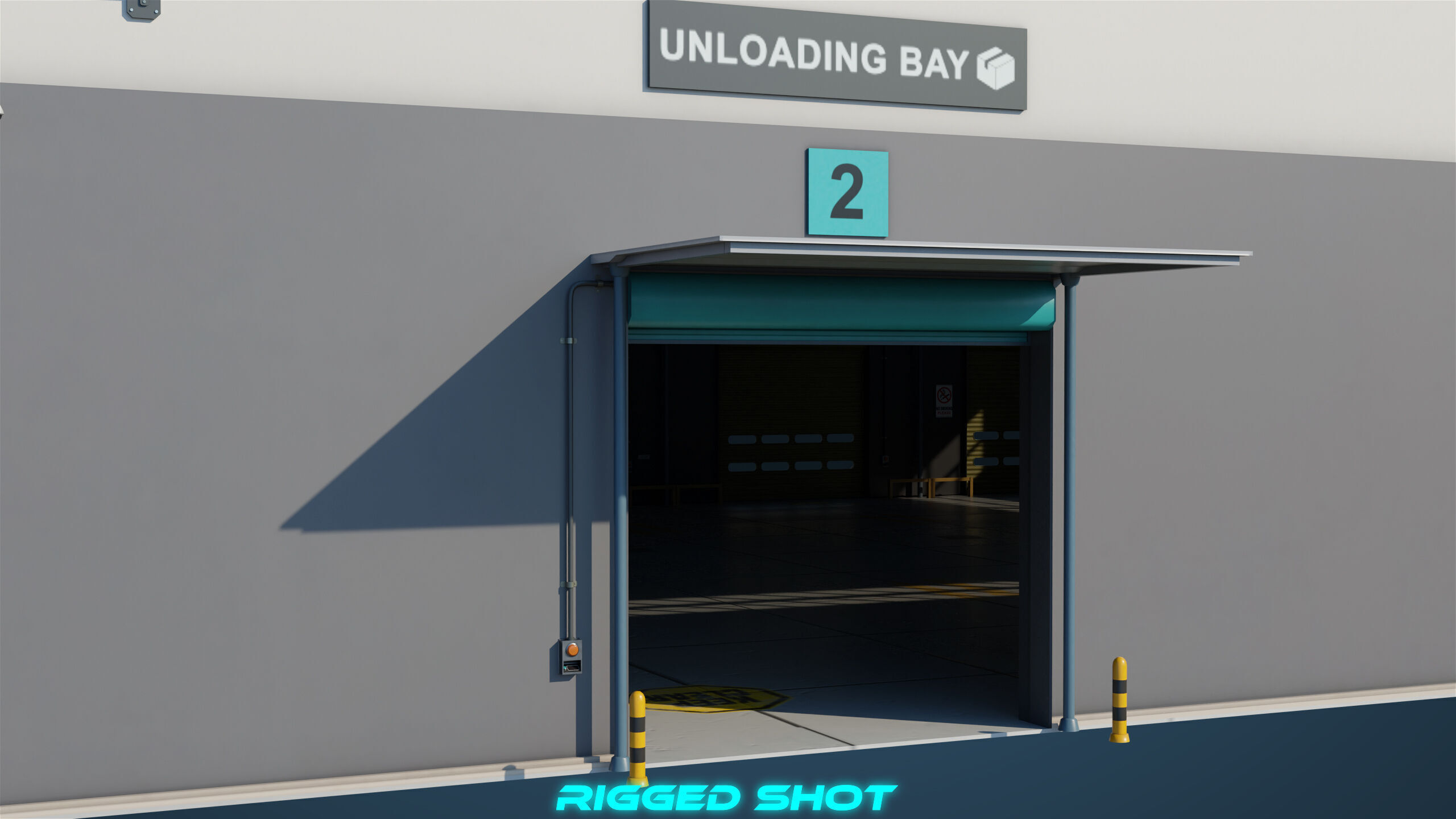 Logistic Cargo Warehouse Interior and Exterior All PBR Textures Low-poly 3D model_12
