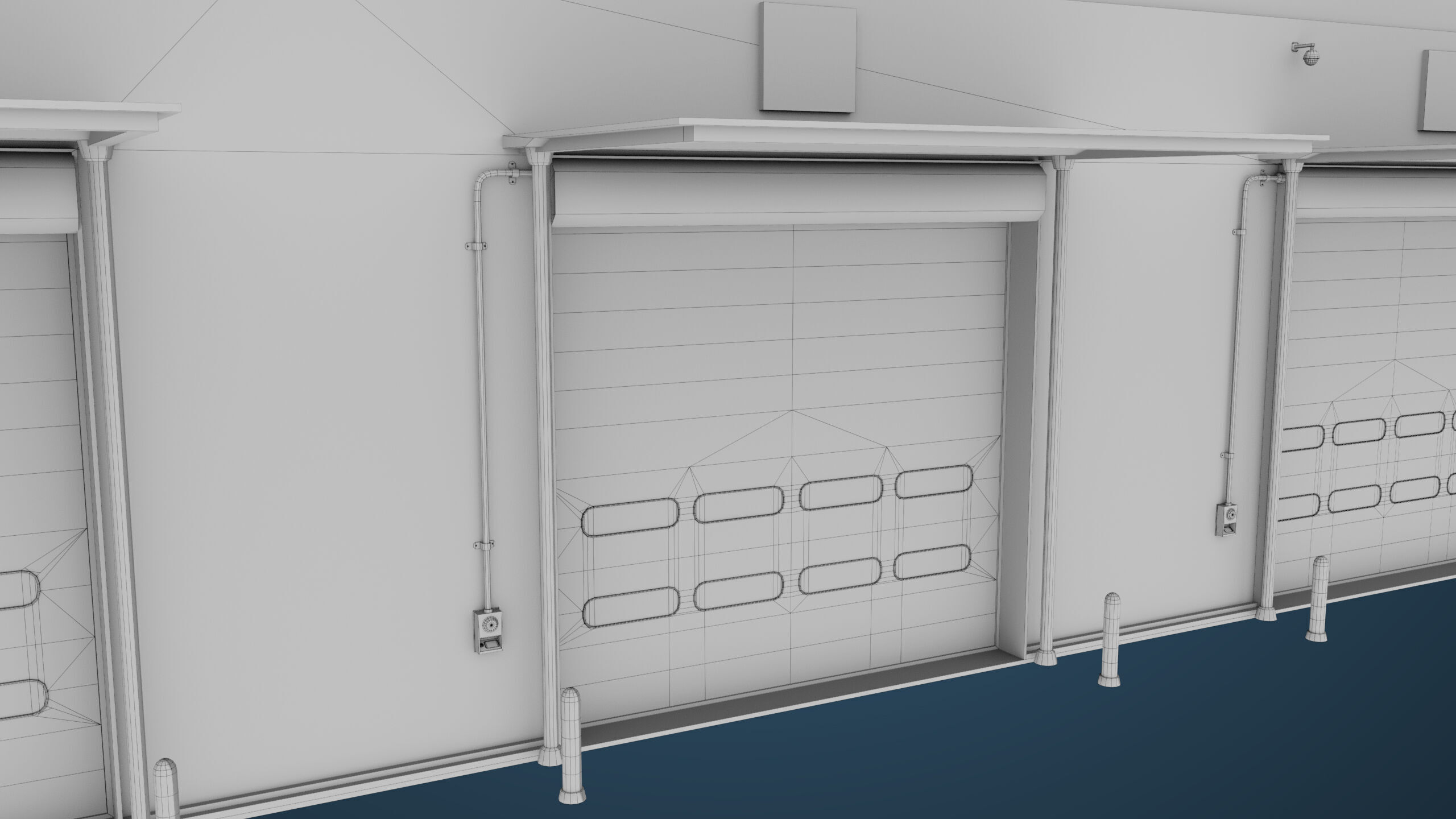 Logistic Cargo Warehouse Interior and Exterior All PBR Textures Low-poly 3D model_44