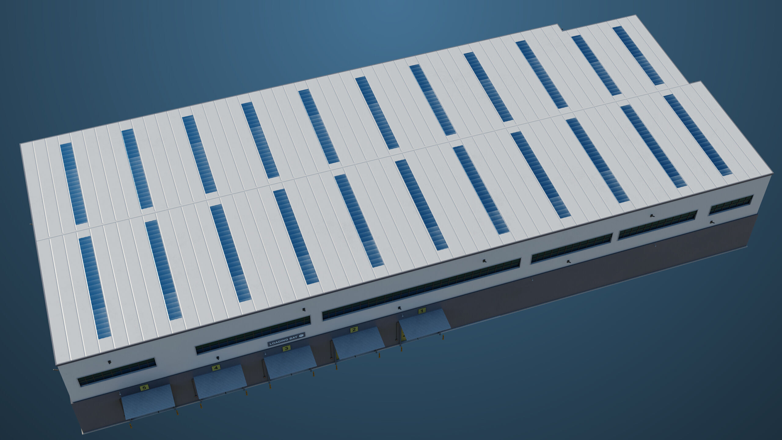 Logistic Cargo Warehouse Interior and Exterior All PBR Textures Low-poly 3D model_17