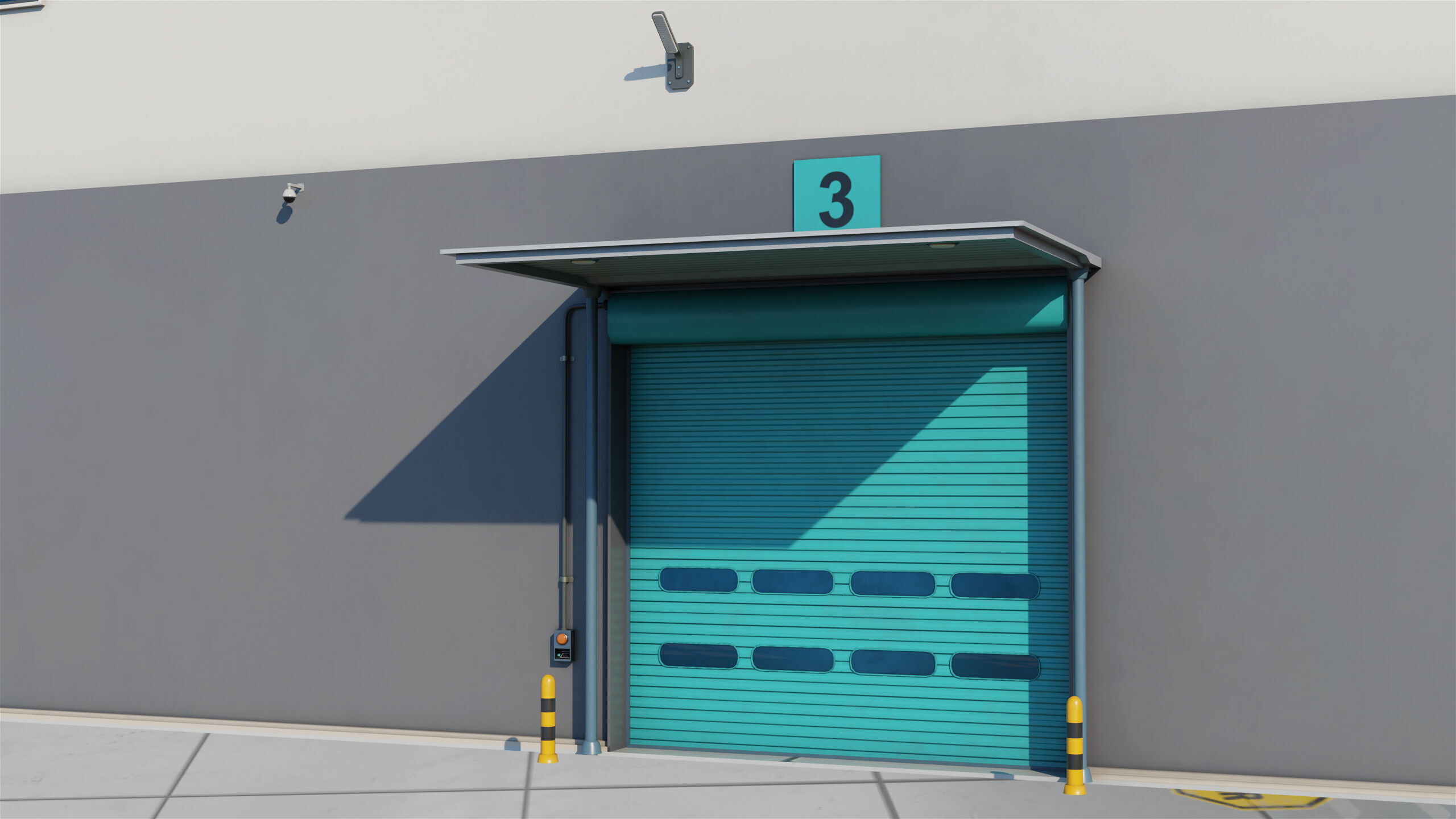Logistic Cargo Warehouse Interior and Exterior All PBR Textures Low-poly 3D model_21