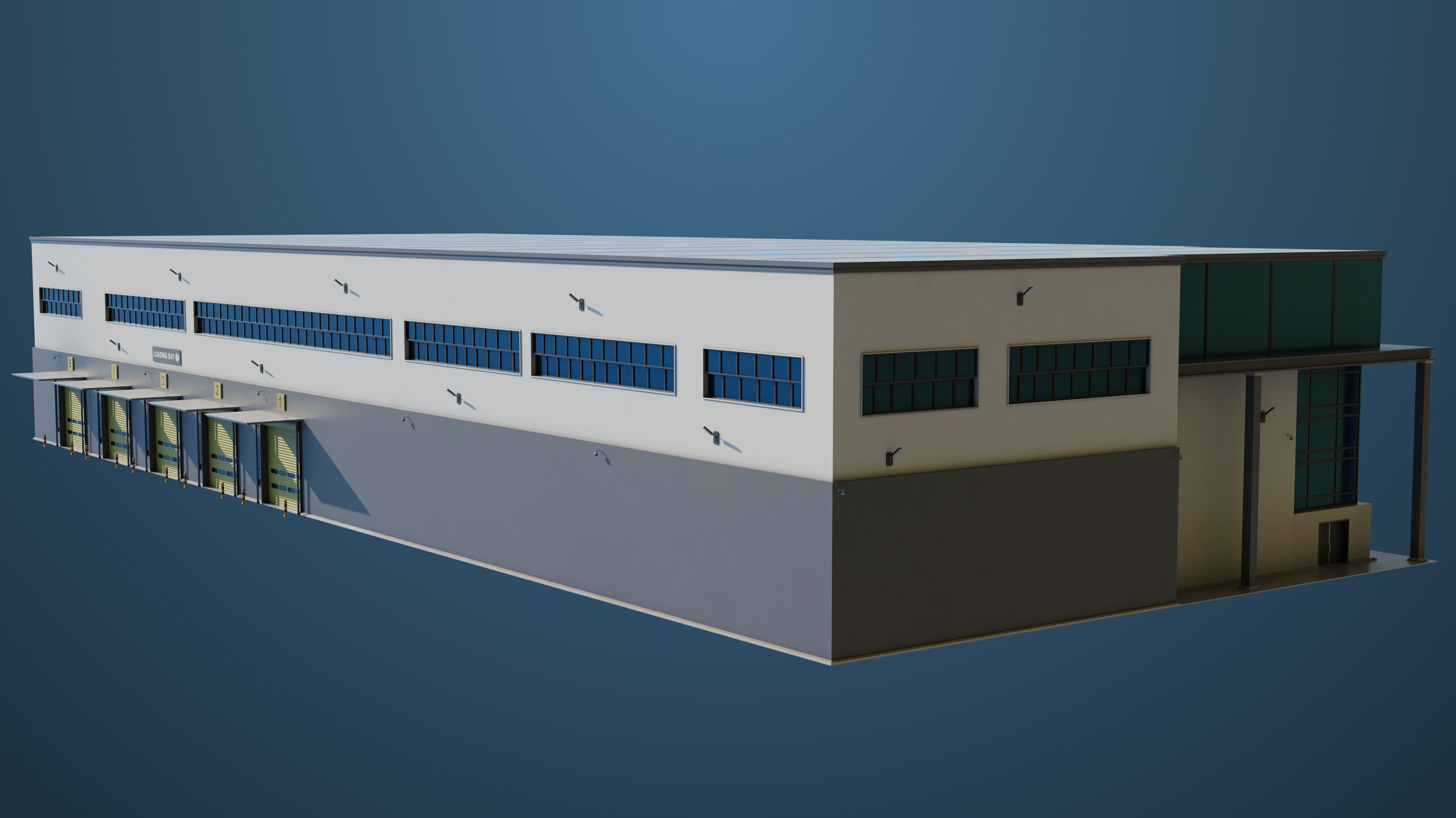 Logistic Cargo Warehouse Interior and Exterior All PBR Textures Low-poly 3D model_18