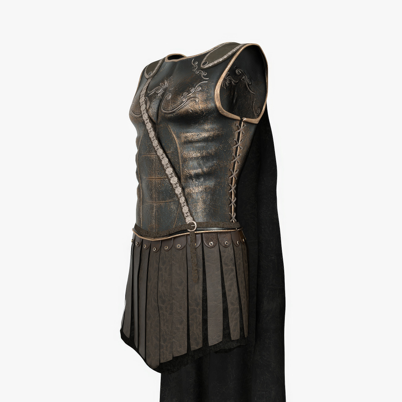 Achilles Myrmidons Greek Warrior Rigged Low-poly 3D model_19