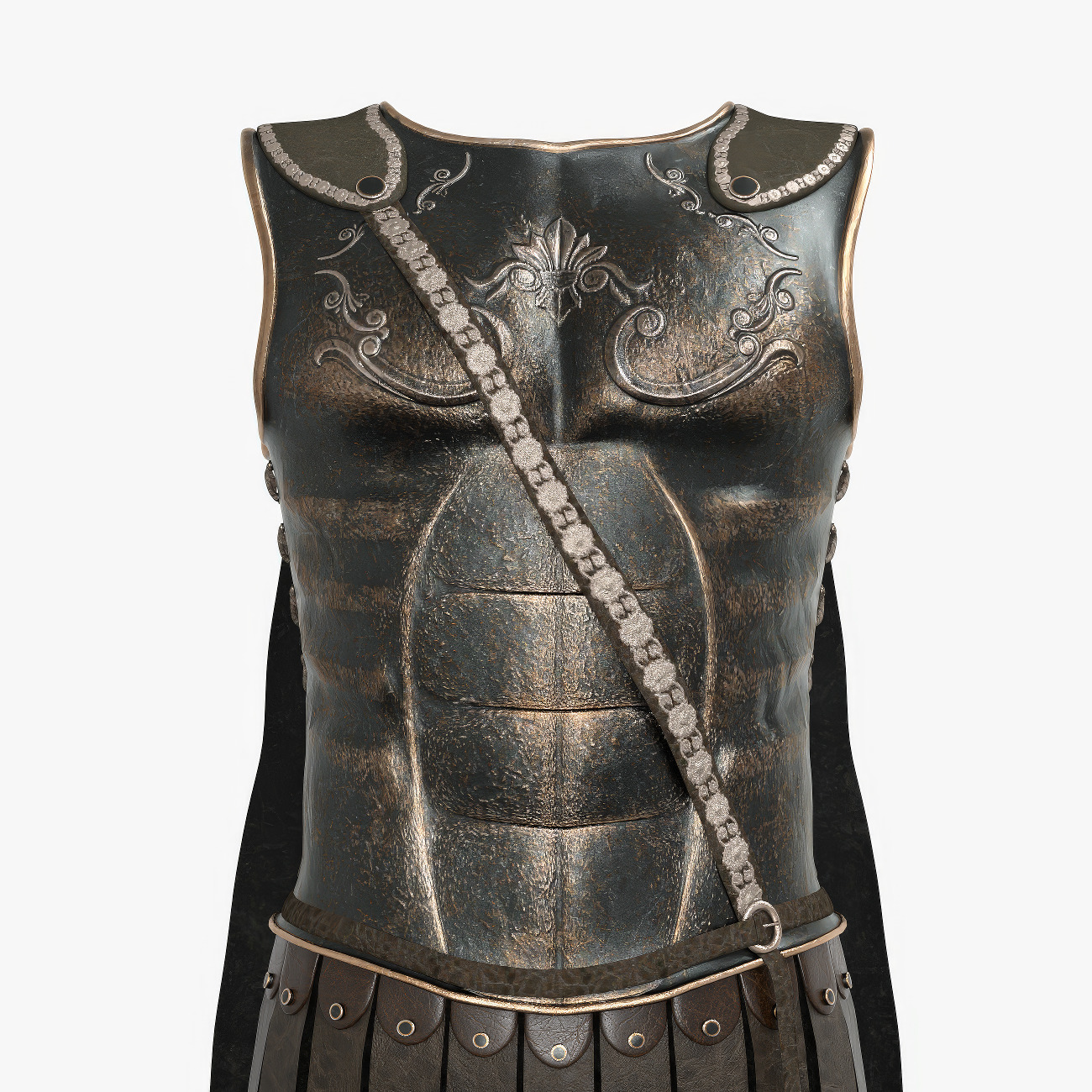 Achilles Myrmidons Greek Warrior Rigged Low-poly 3D model_21