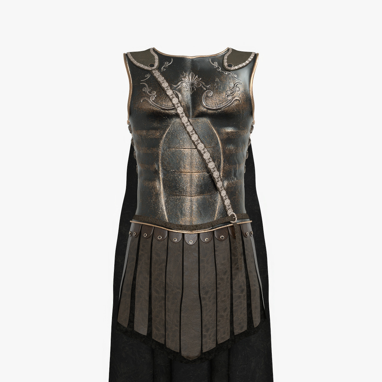 Achilles Myrmidons Greek Warrior Rigged Low-poly 3D model_18