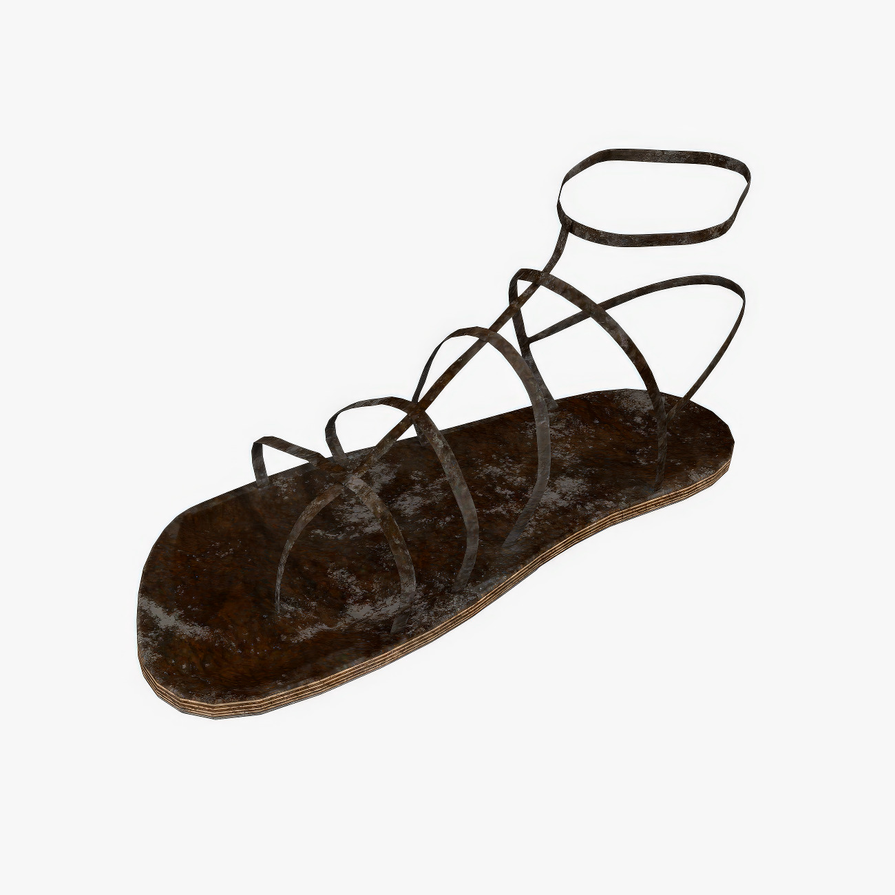 Achilles Myrmidons Greek Warrior Rigged Low-poly 3D model_27