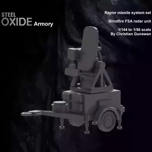 Rapier SAM Blindfire FSA radar unit 3D print model