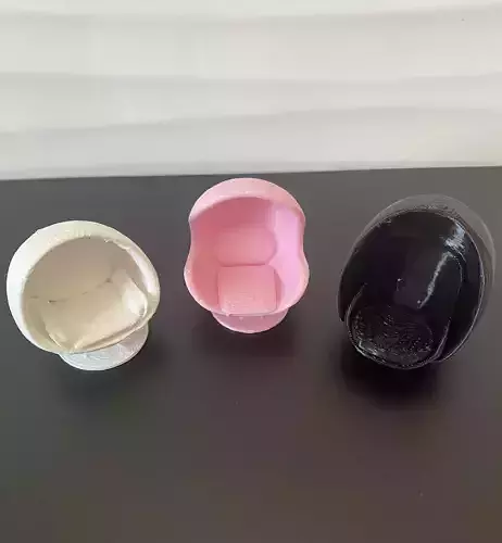 Egg Chair Furniture Collection STL OBJ FBX Files - Three Pack 3D print model