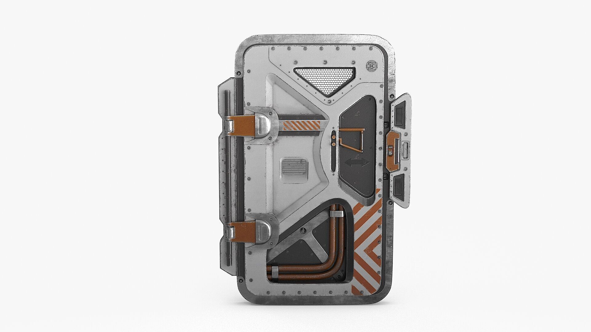 SciFi Bunker Door v2 Low-poly 3D model_11