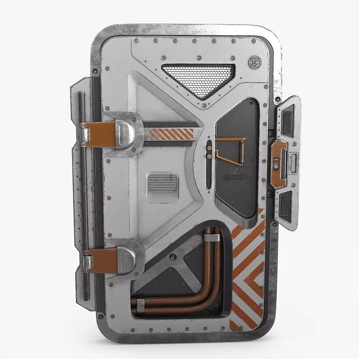 SciFi Bunker Door v2 Low-poly 3D model_0