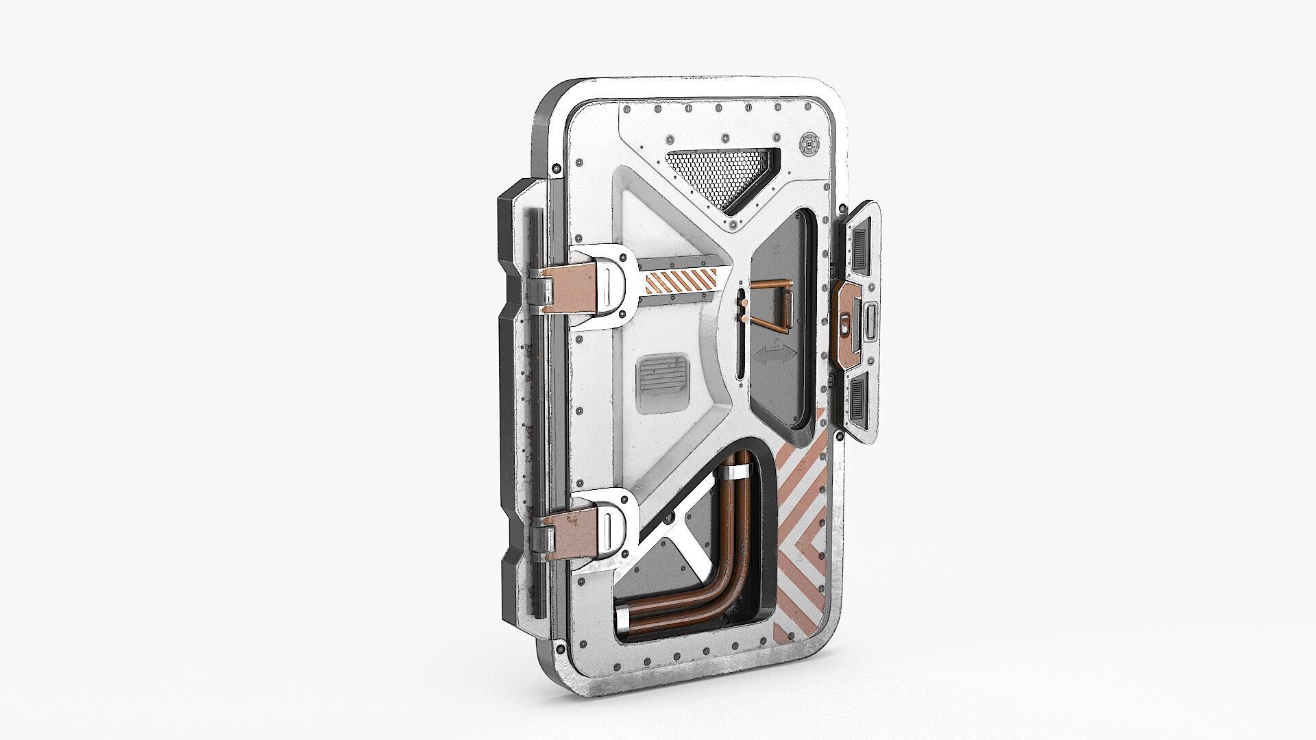 SciFi Bunker Door v2 Low-poly 3D model_12