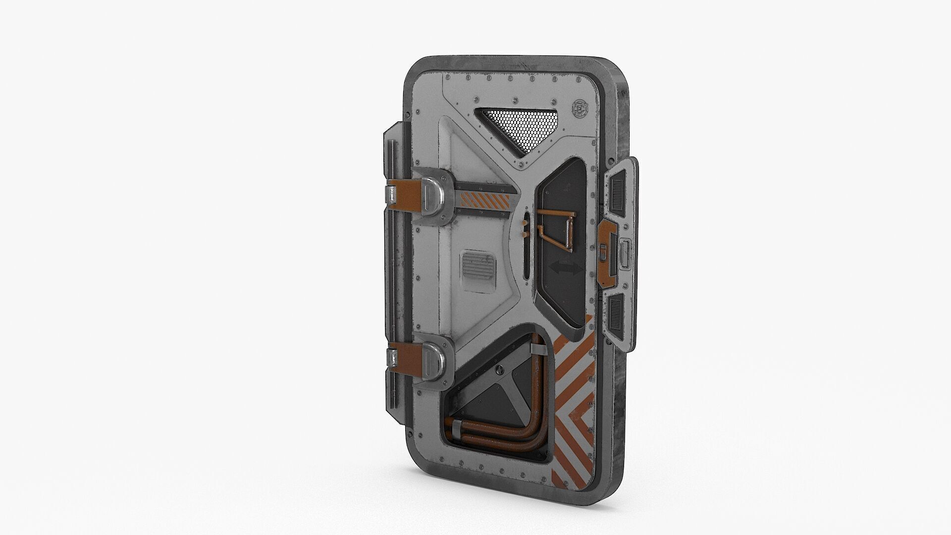 SciFi Bunker Door v2 Low-poly 3D model_17