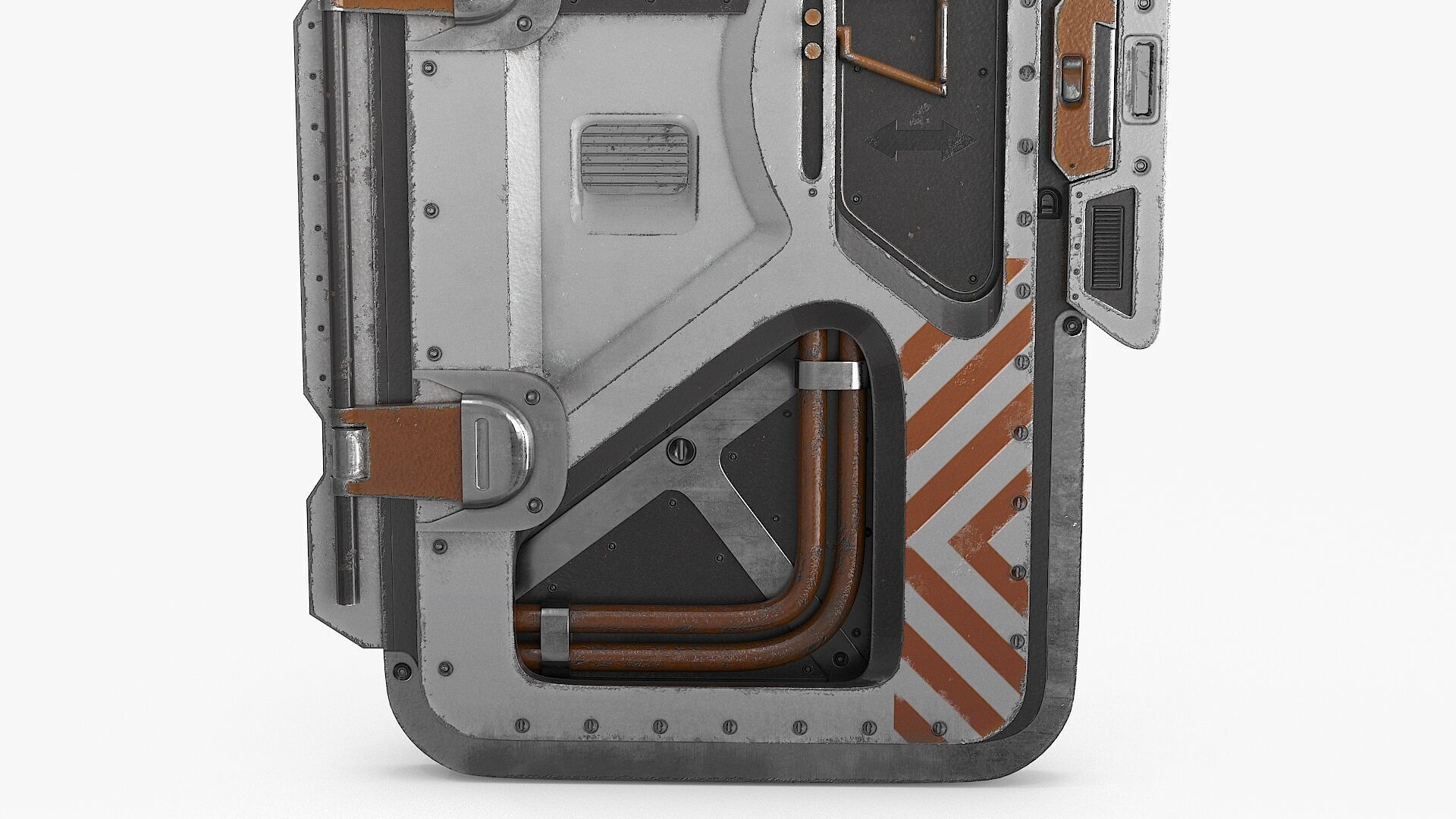 SciFi Bunker Door v2 Low-poly 3D model_5