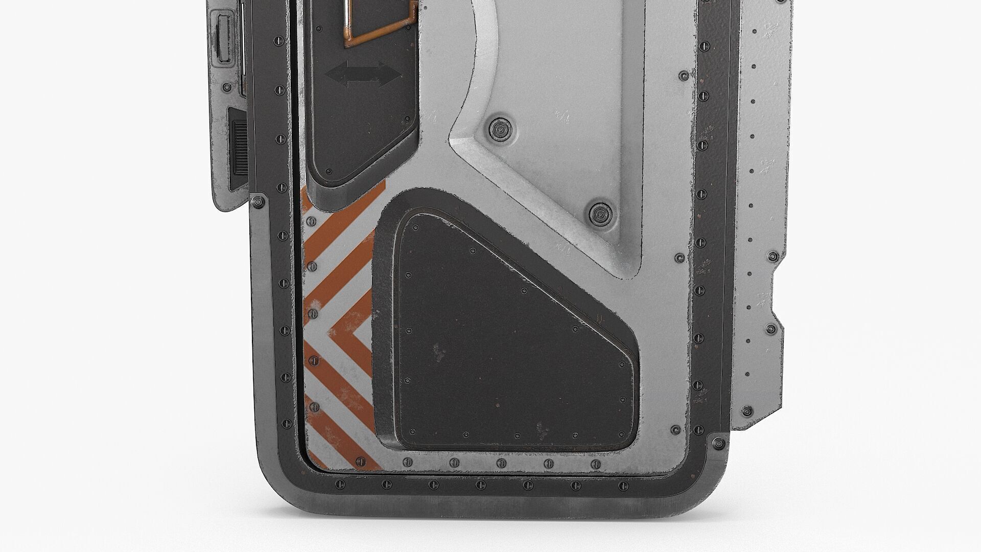 SciFi Bunker Door v2 Low-poly 3D model_7