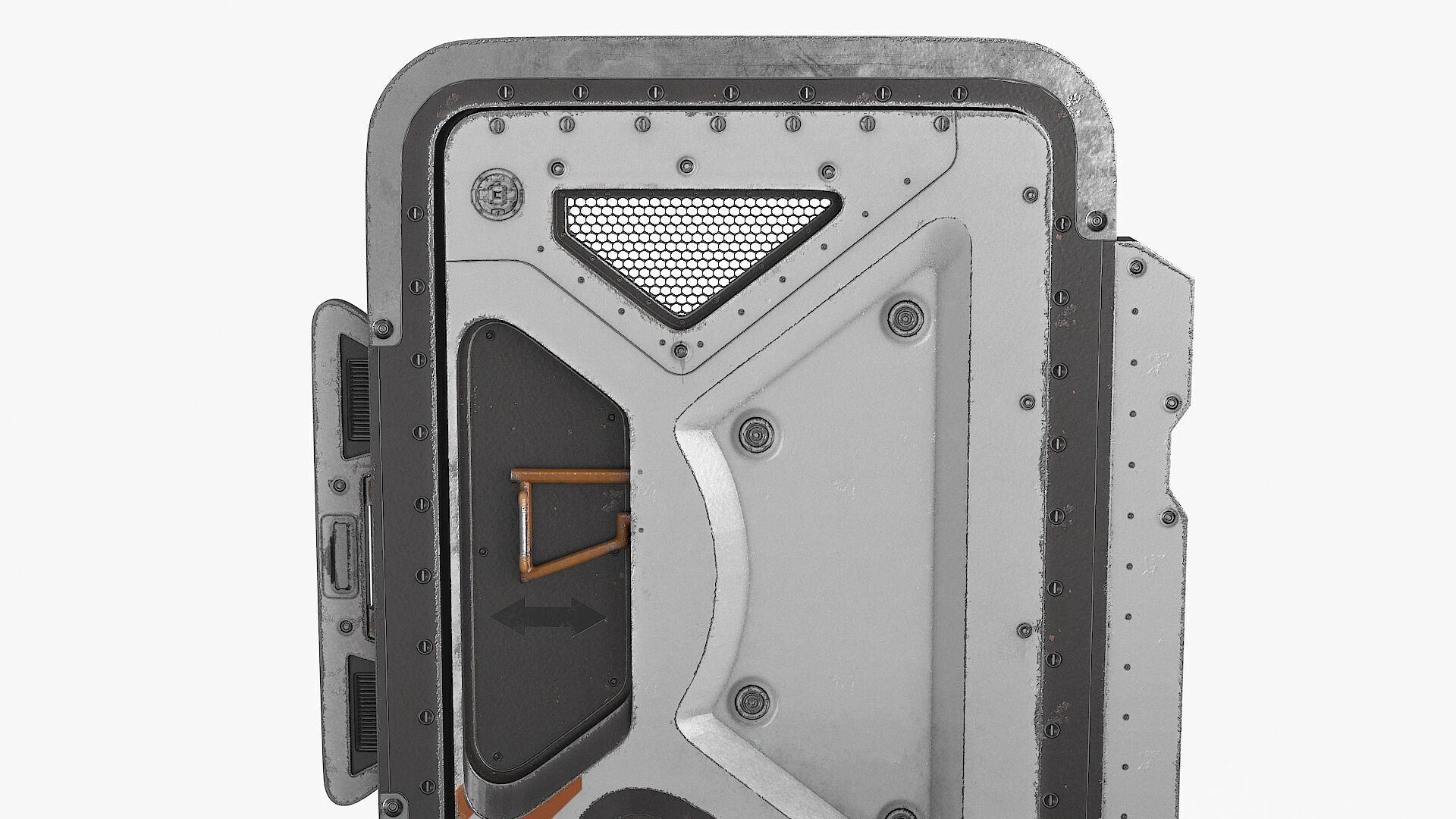 SciFi Bunker Door v2 Low-poly 3D model_6