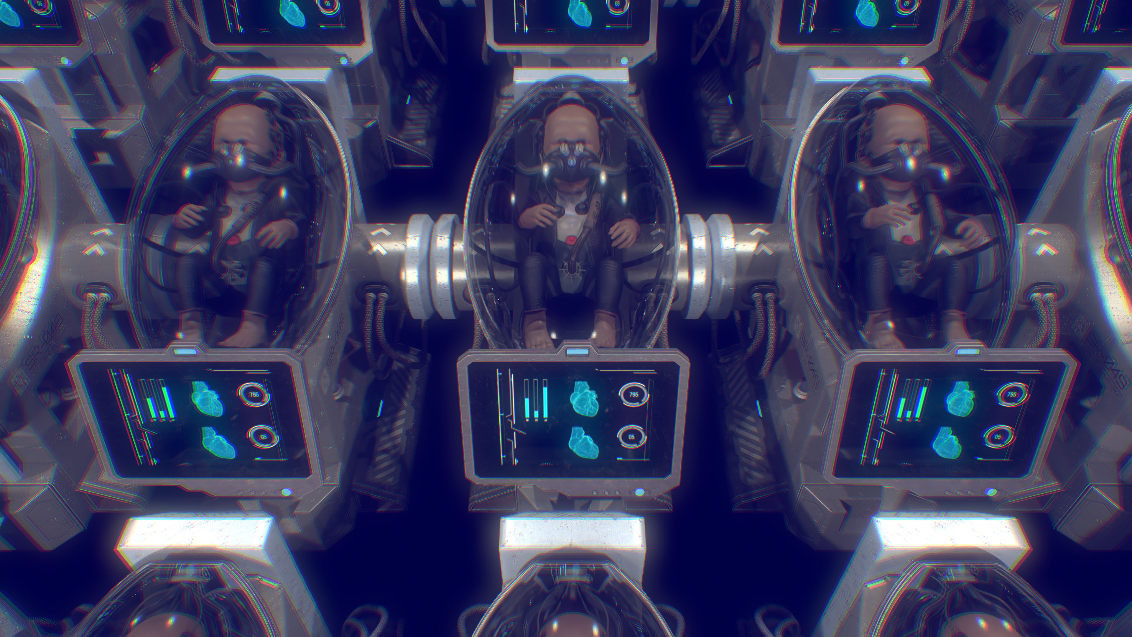 Baby In Capsule Low-poly 3D model_9