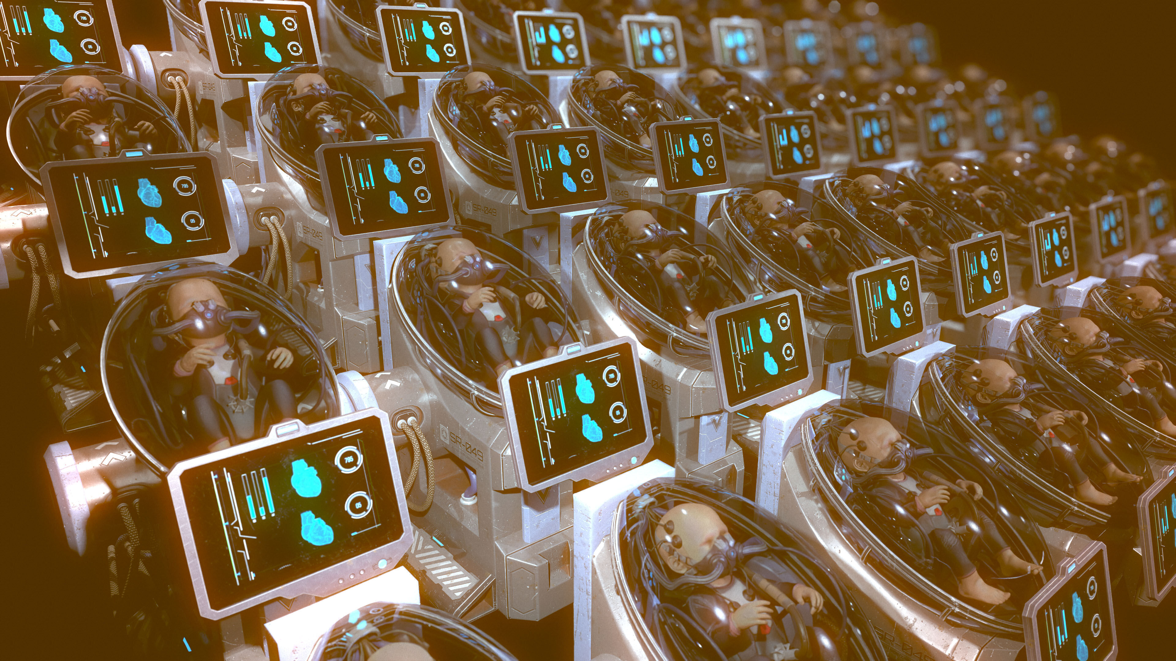 Baby In Capsule Low-poly 3D model_6