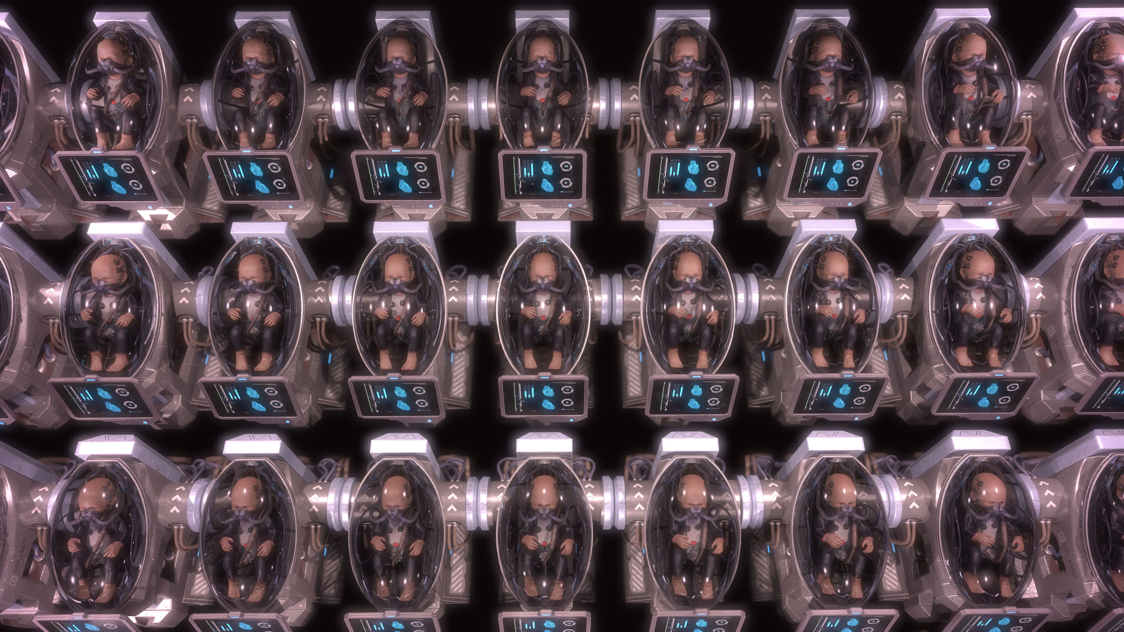 Baby In Capsule Low-poly 3D model_4